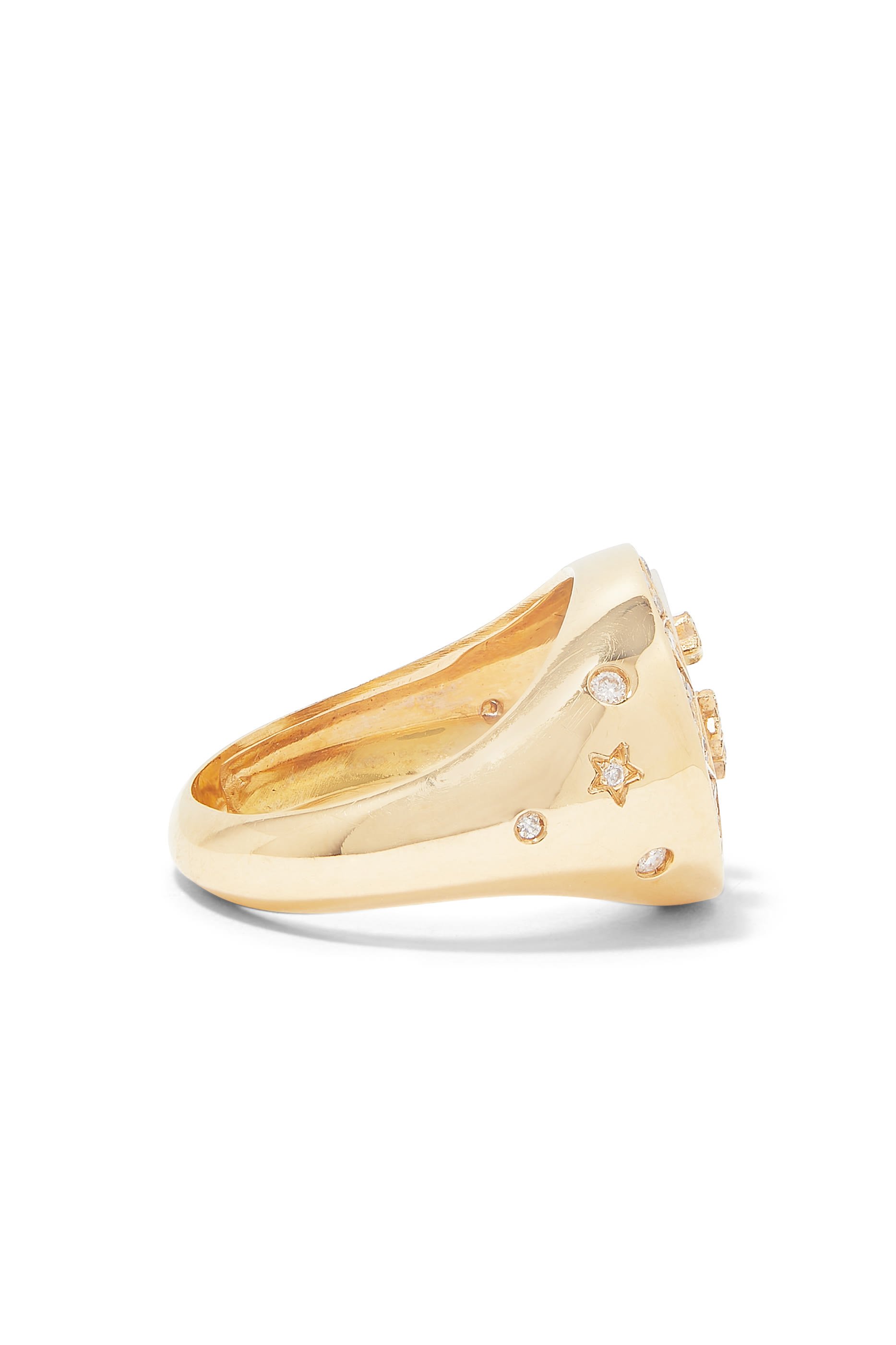 Moonlight Ring, 18k Yellow Gold & Diamonds
