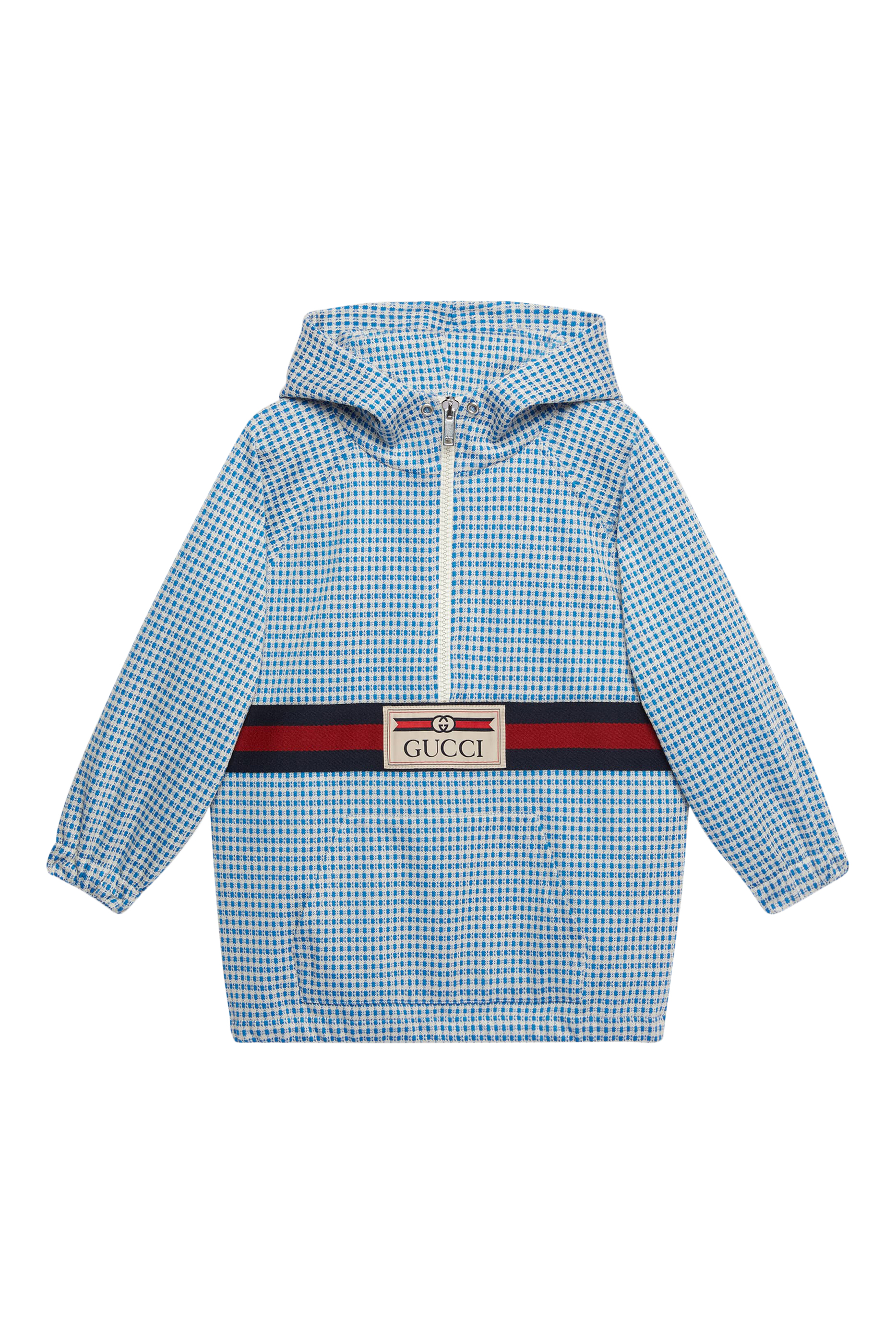 Kids Gingham Jersey Web Jacket