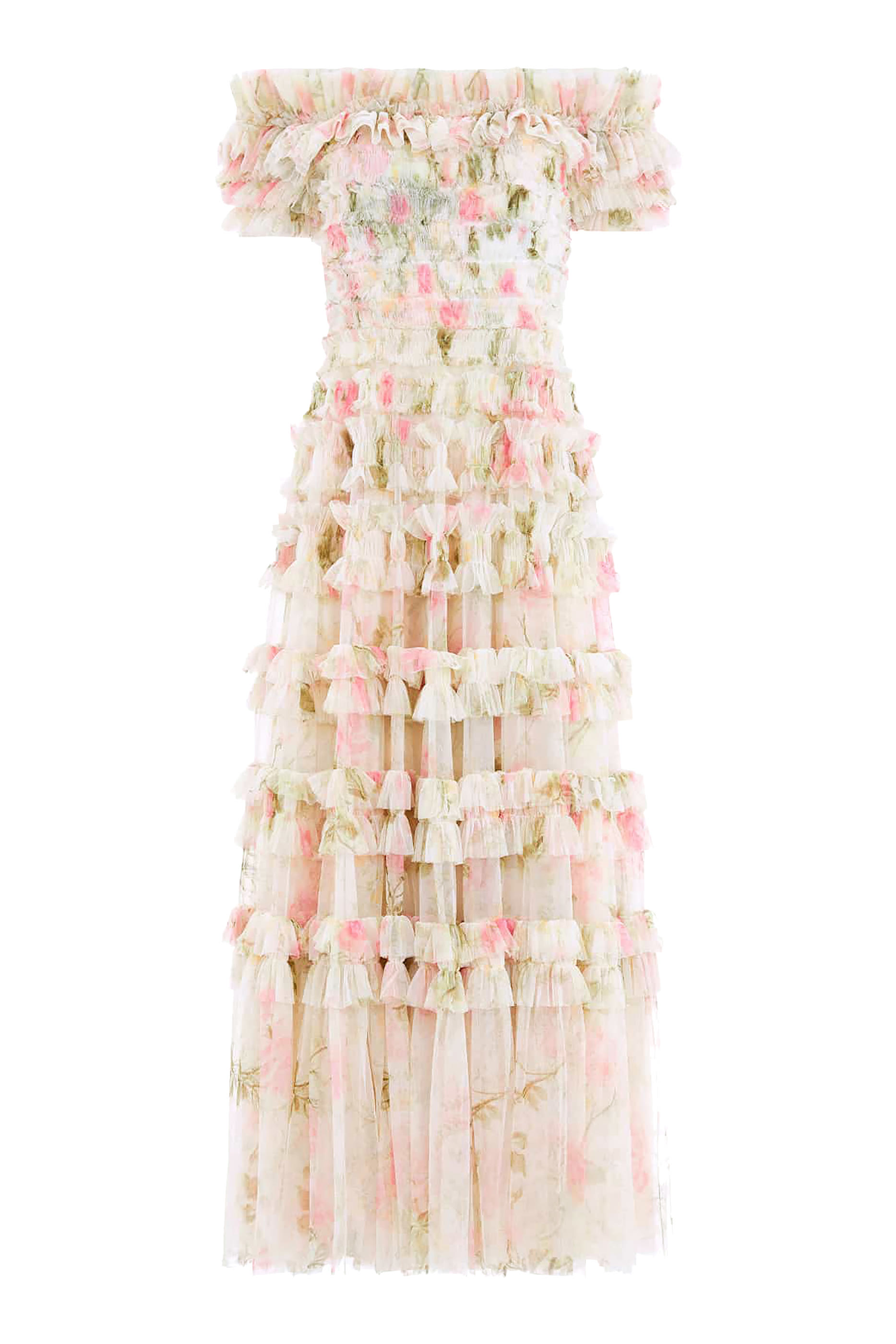 Rose Lisette Off-Shoulder Gown