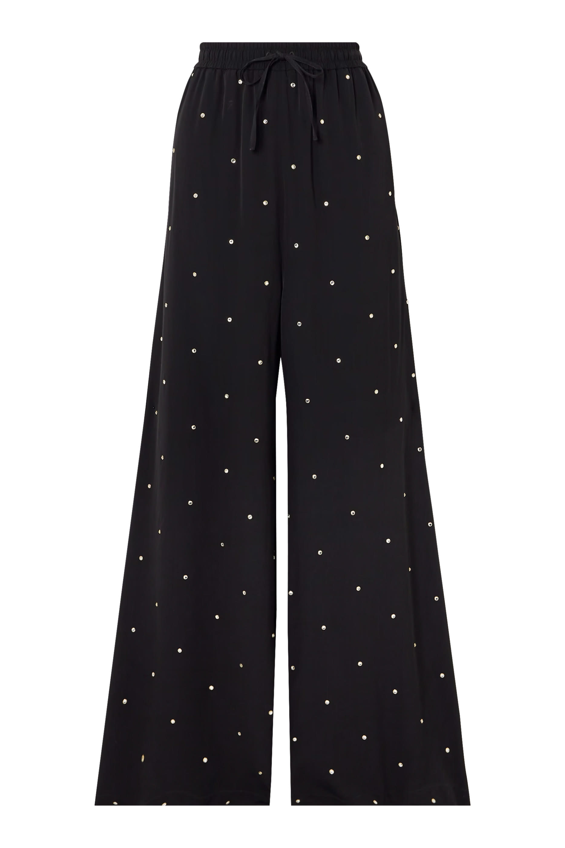 Lead-Free Crystal High-Rise Wide-Leg Trousers