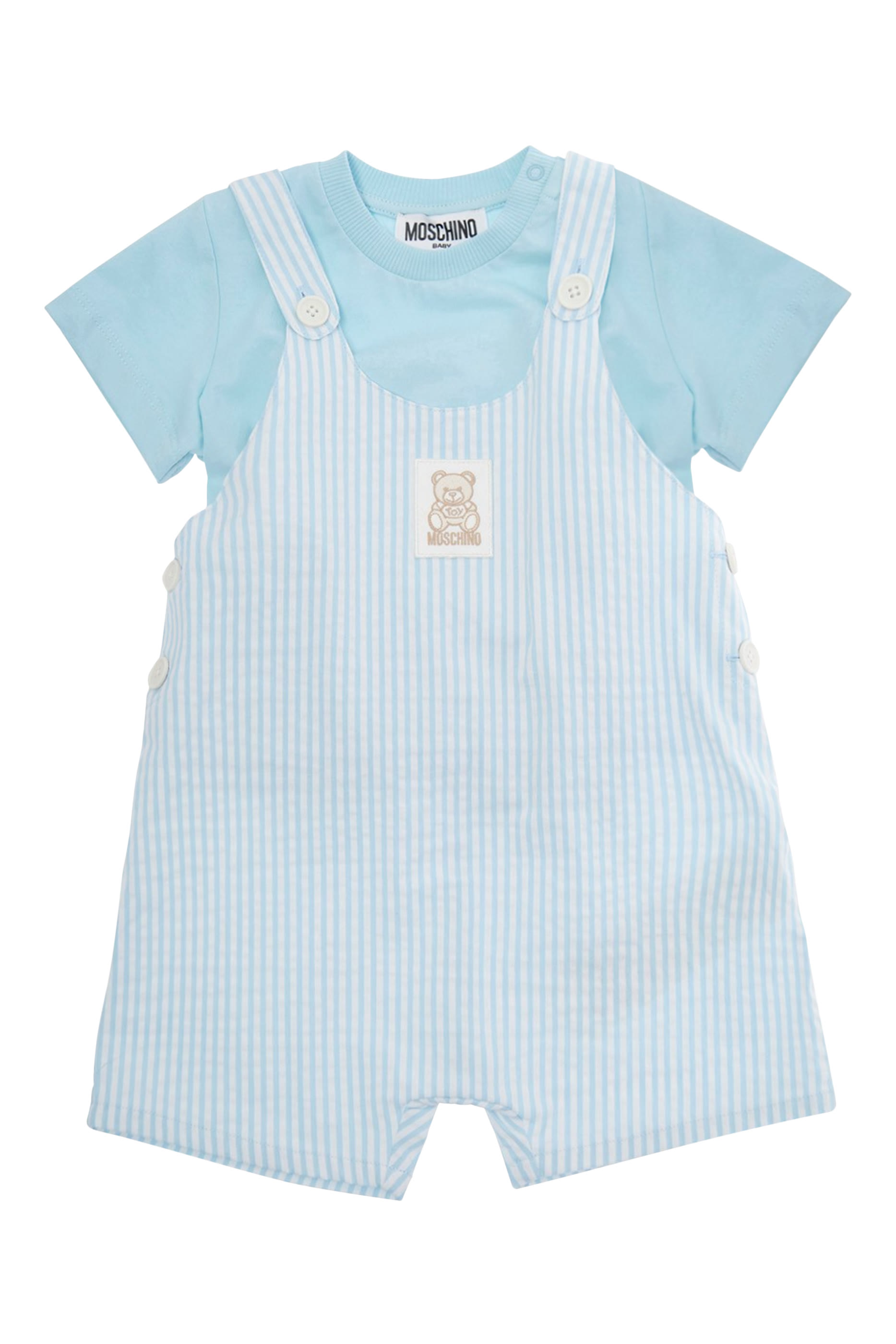 Kids Cotton T-Shirt & Dungarees Set