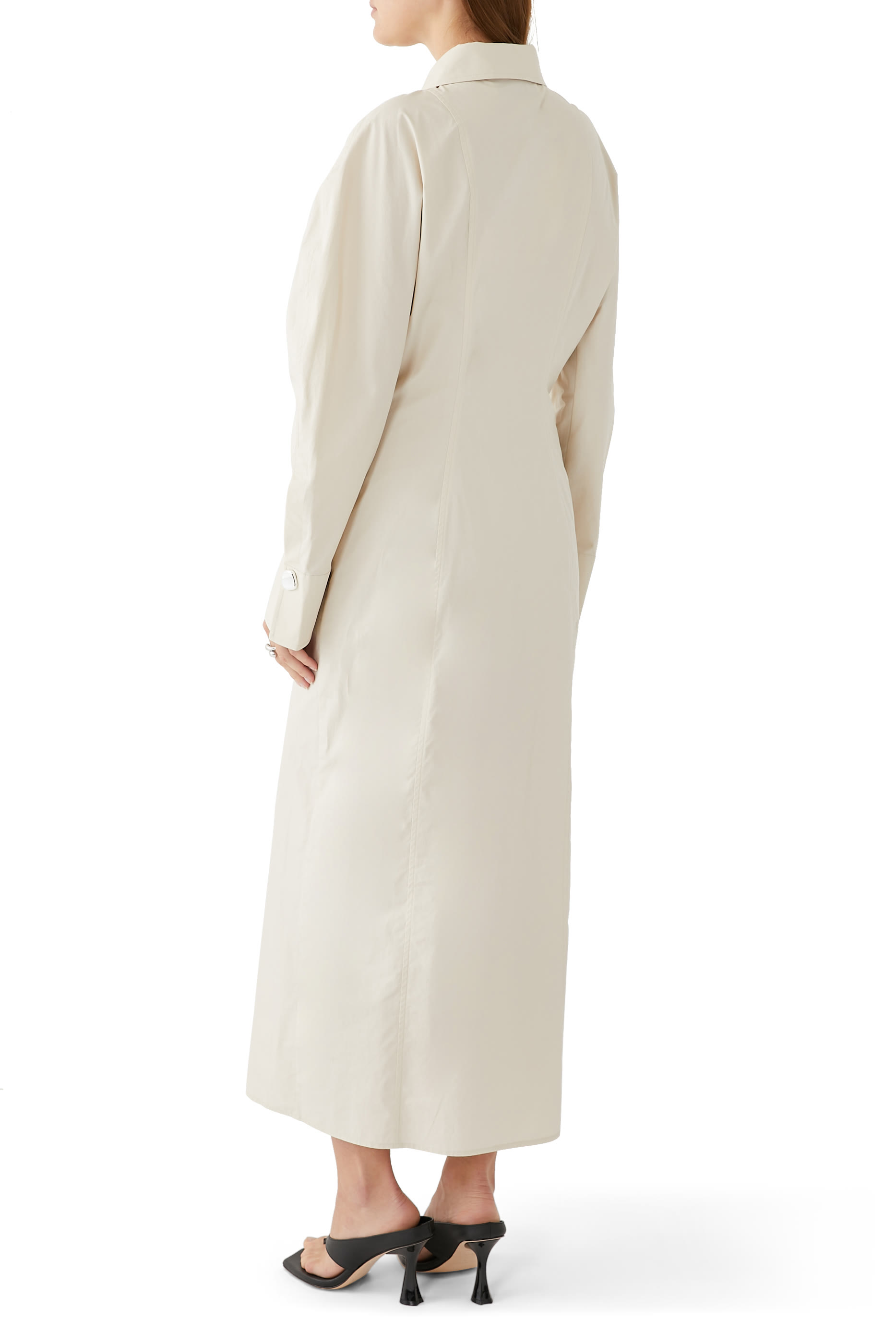 Waisted Poplin Dress