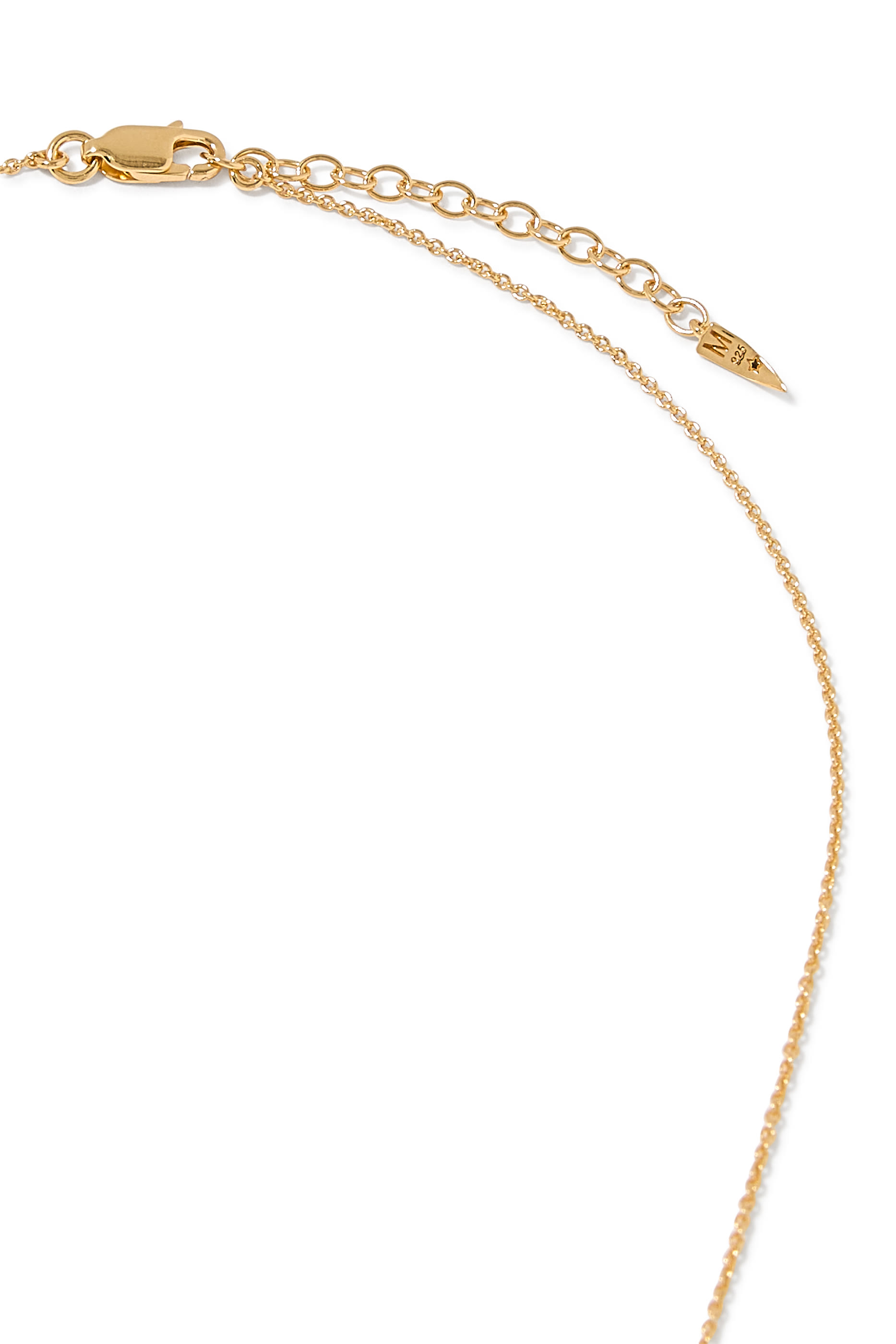 Curly Molten Mini Initial Necklace - N, 18k Recycled Gold Vermeil on Recycled Sterling Silver