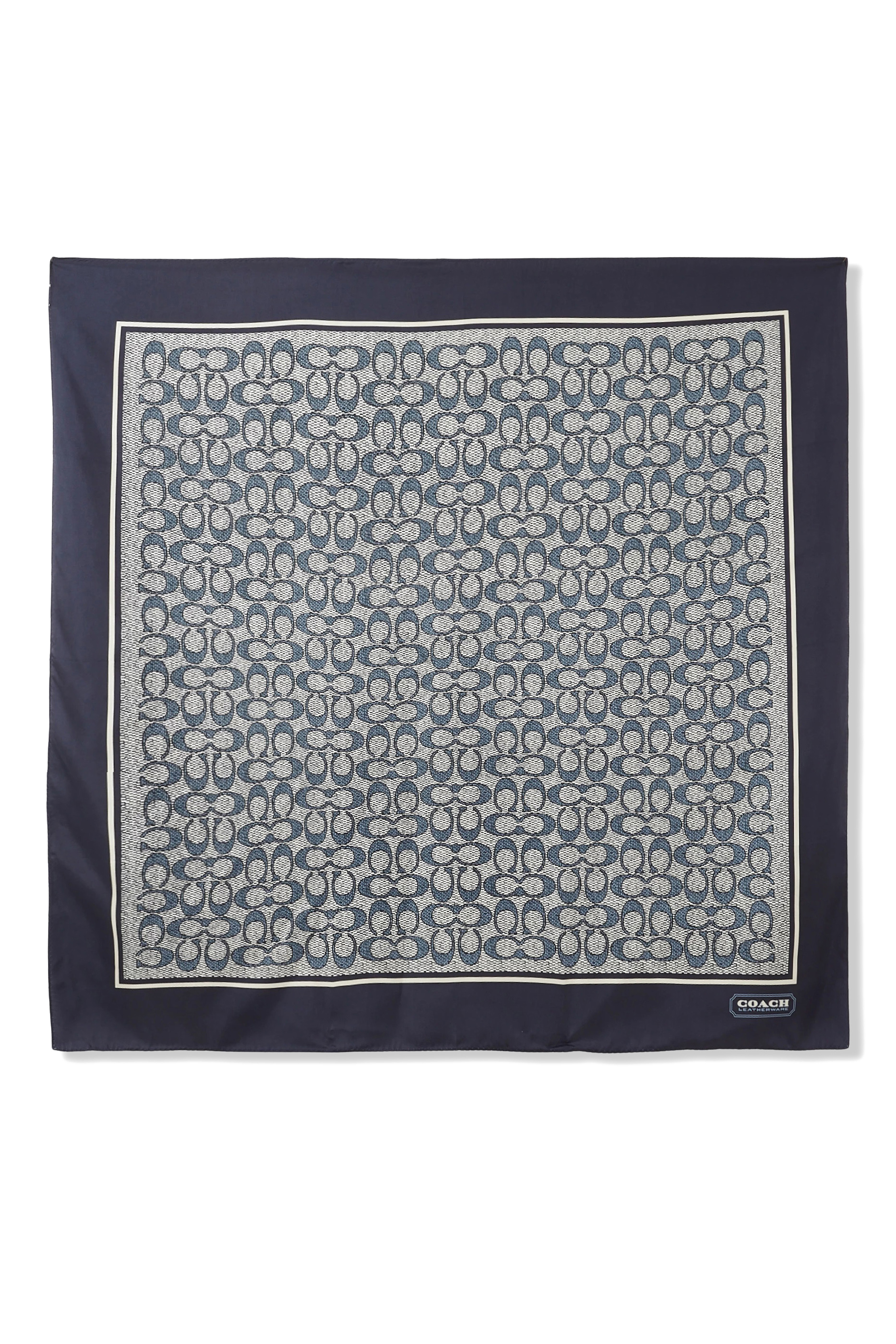 Vintage Signature Print Silk Square Scarf