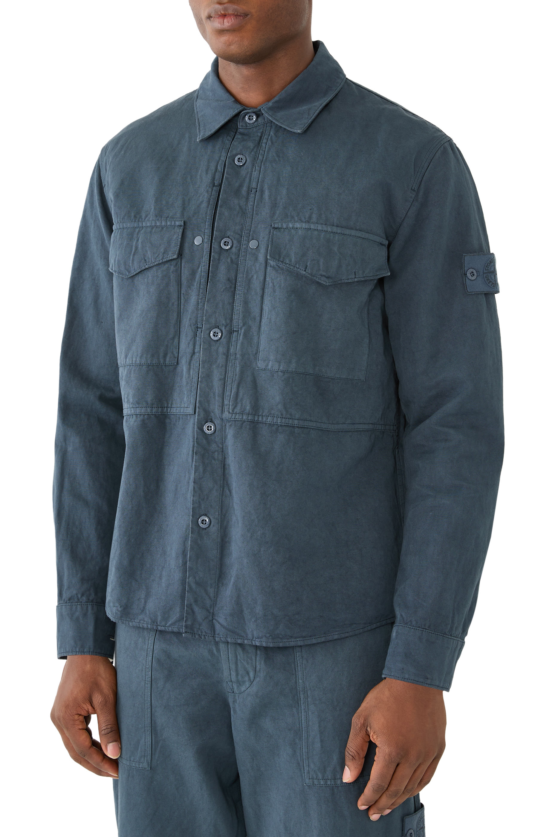 Logo Button Fastening Overshirt