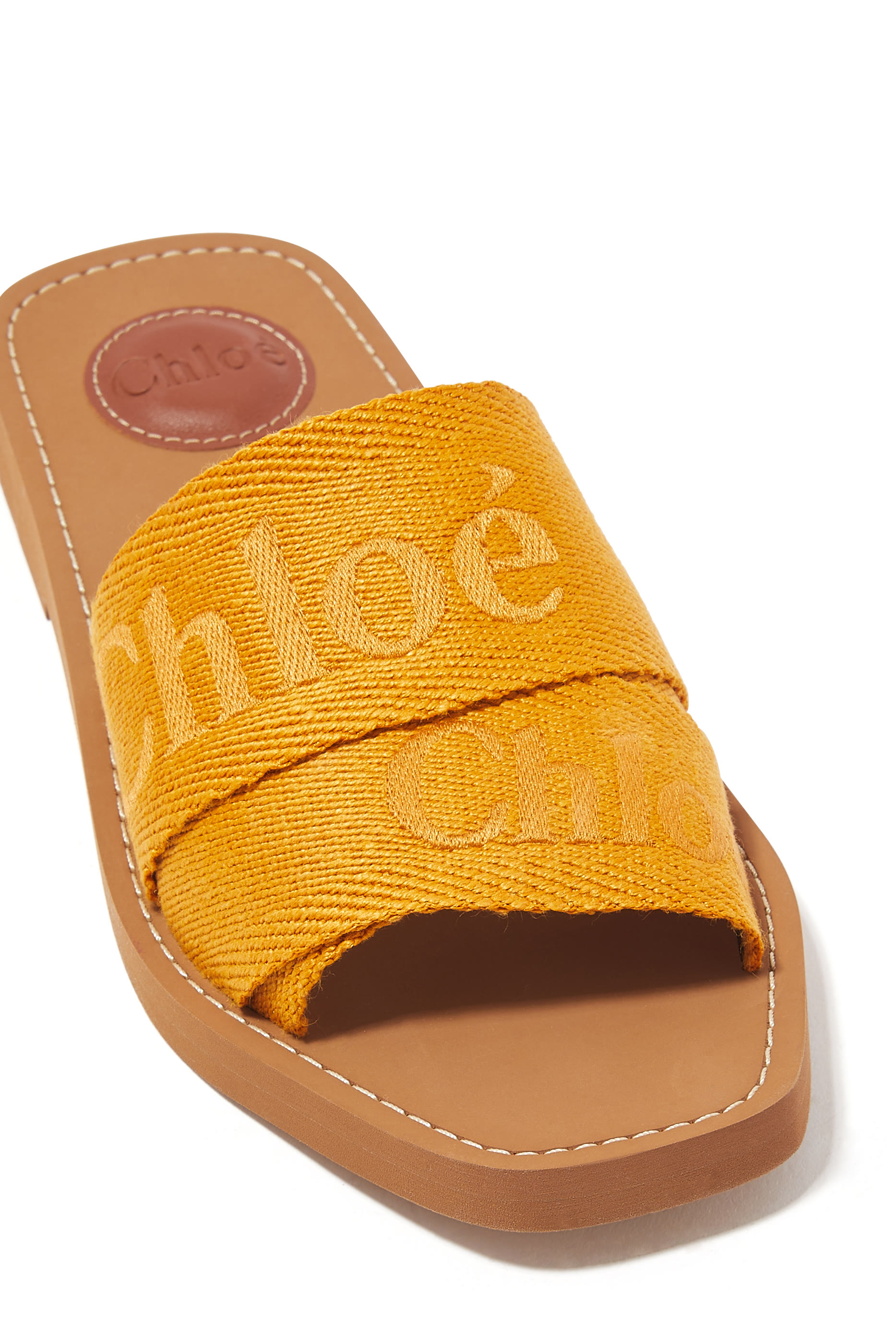 Woody Flat Denim Mules