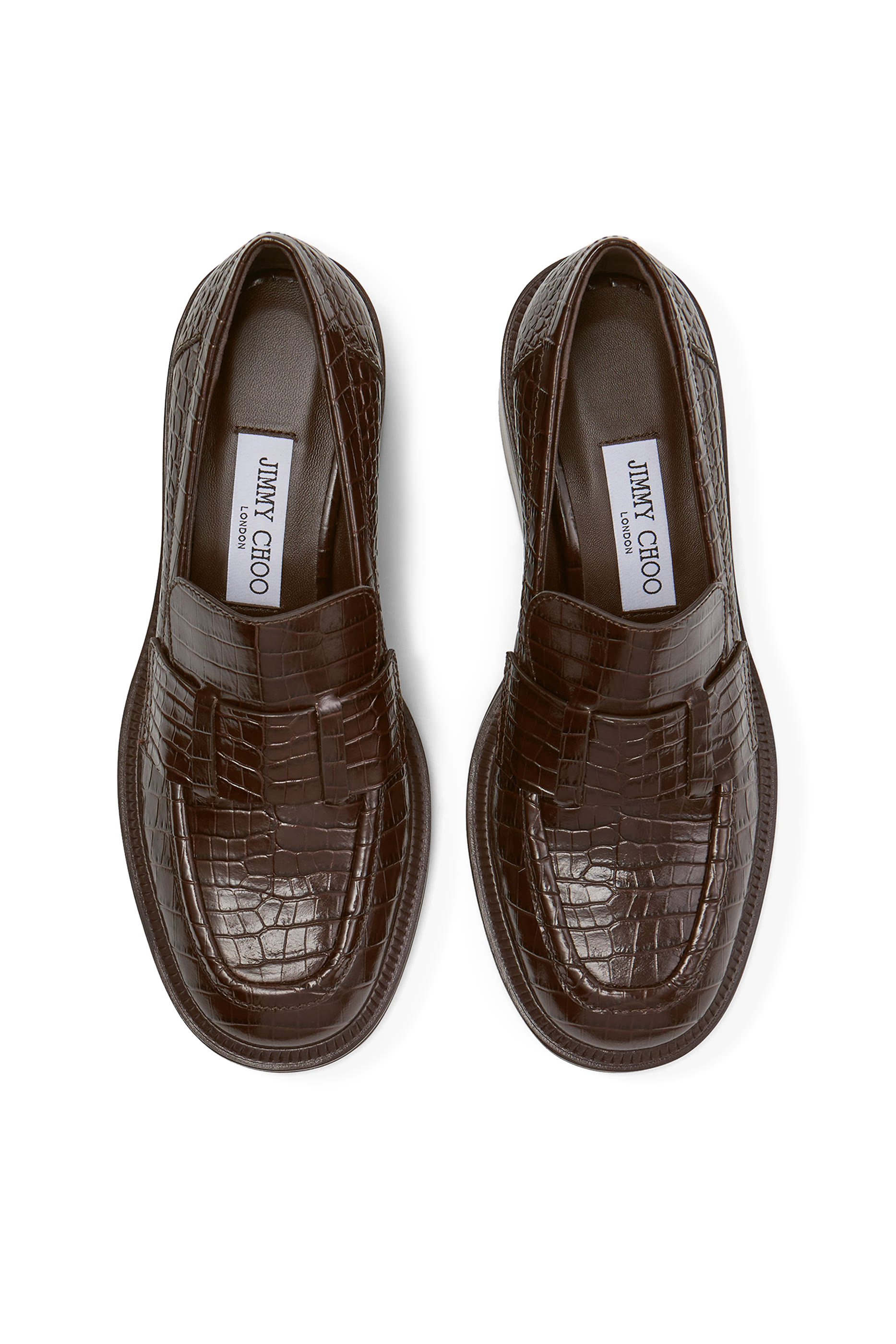  Tylor 60 Croc-Embossed Leather Loafers