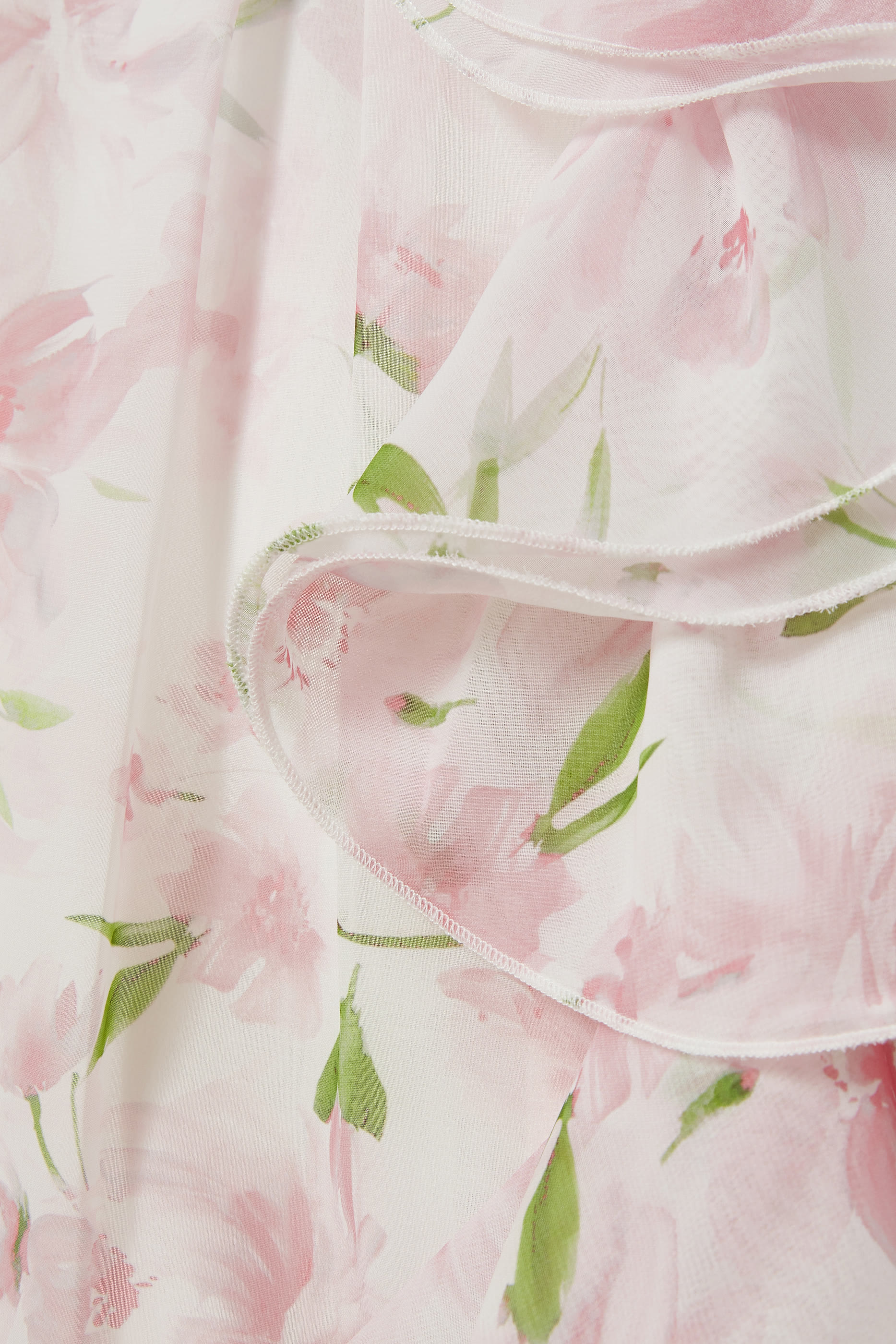 Kids Ruffled Floral-Print Pants