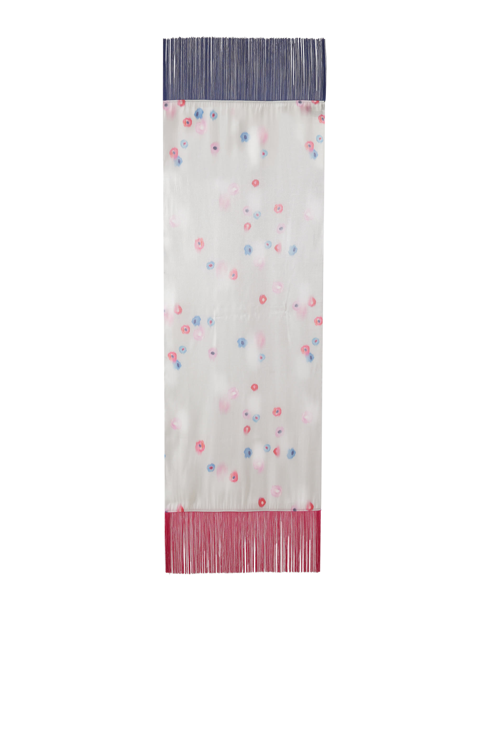 Floral Print Fringed Scarf
