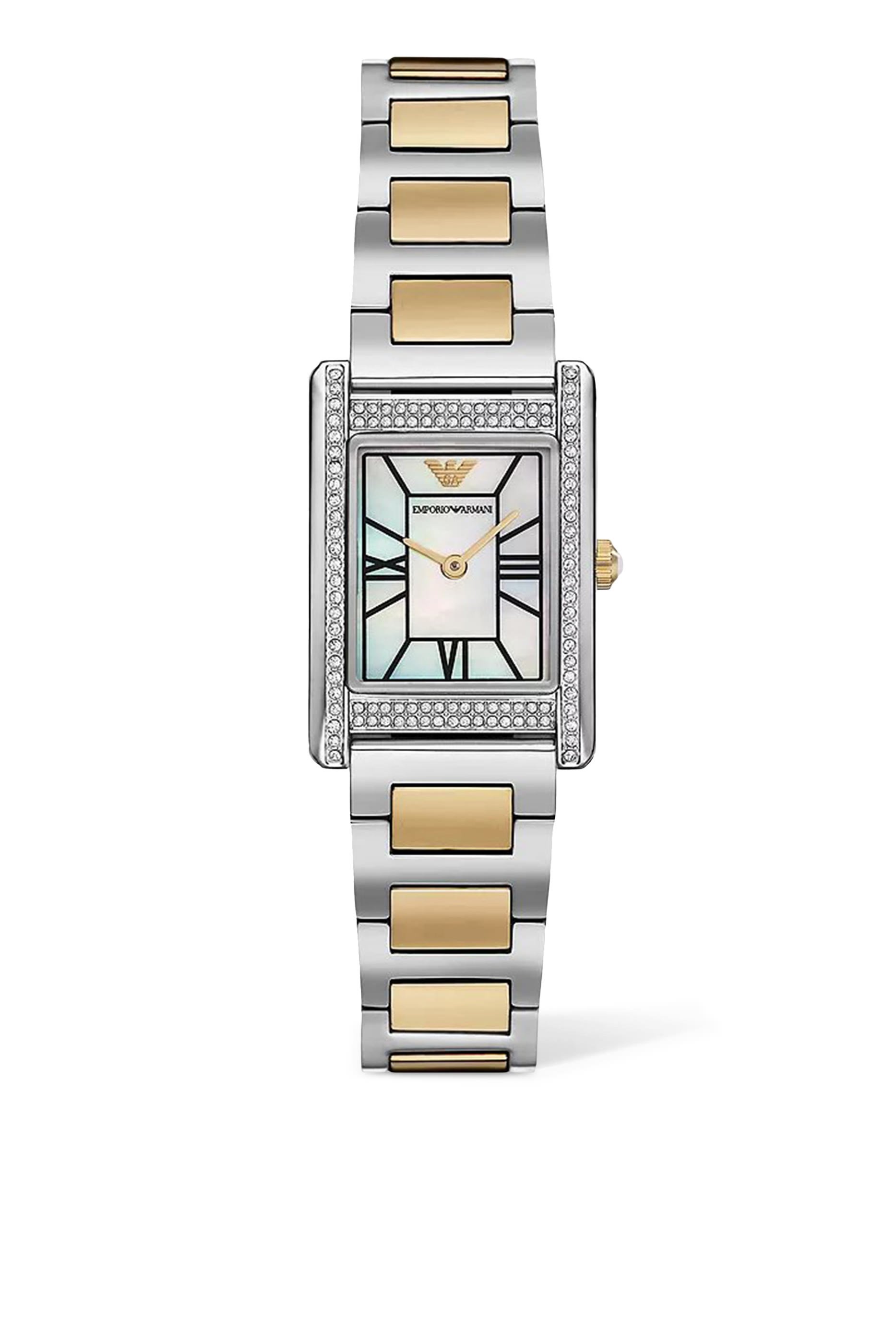 Two-Hand Two-Tone Stainless Steel Watch