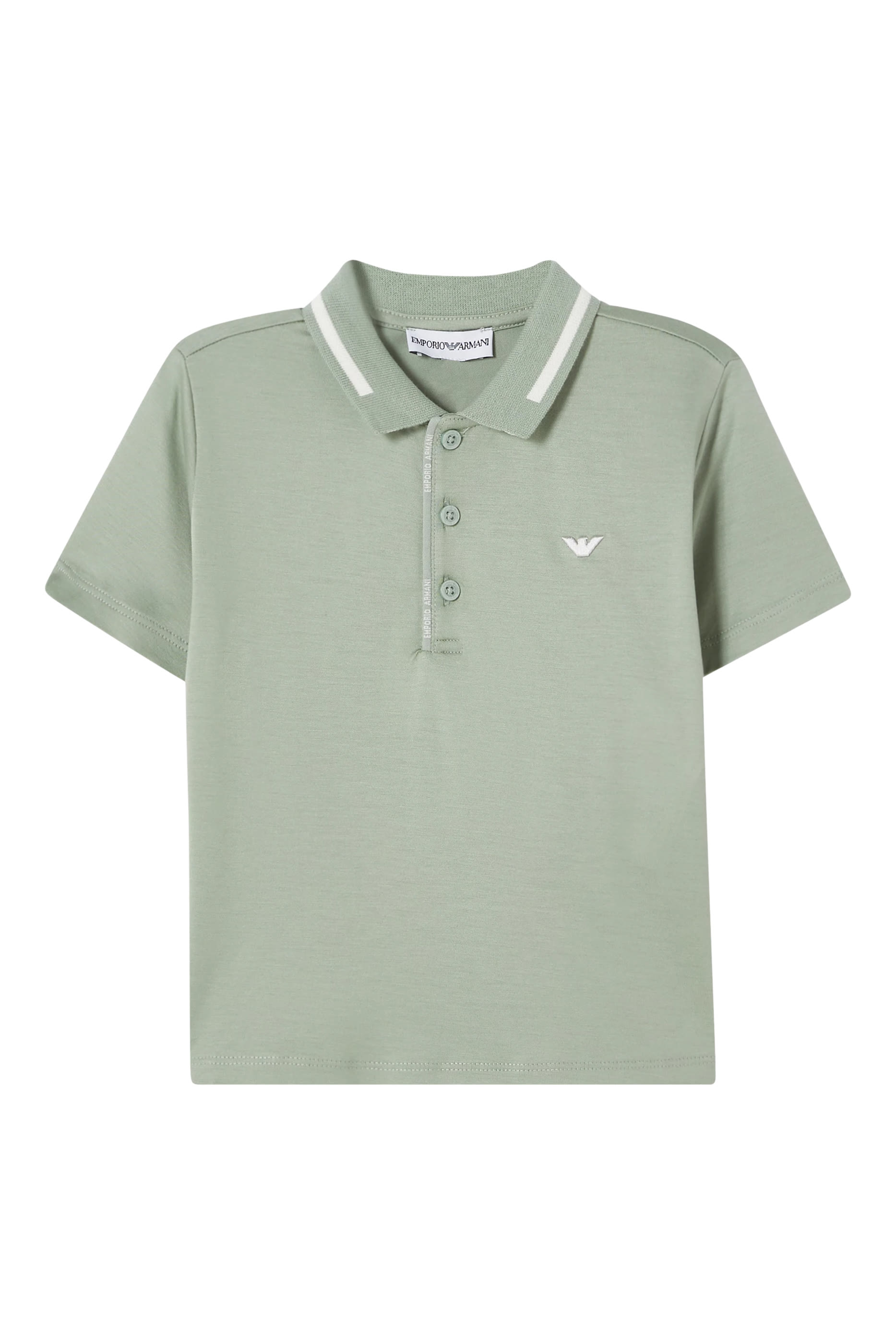 Emporio Armani Kids Micro Eagle Logo Polo Shirt