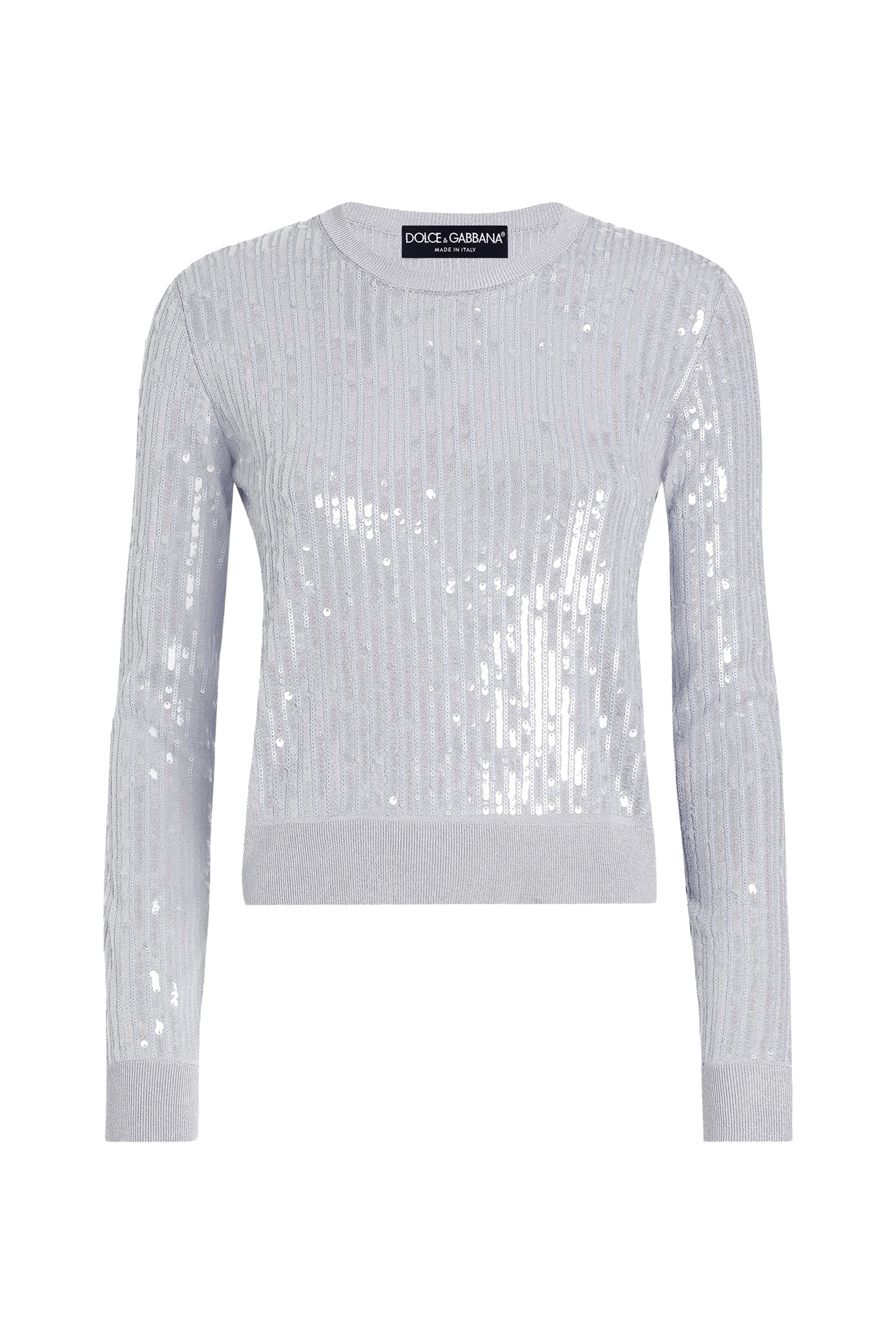Sequin Embellishment Crew-Neck Sweater