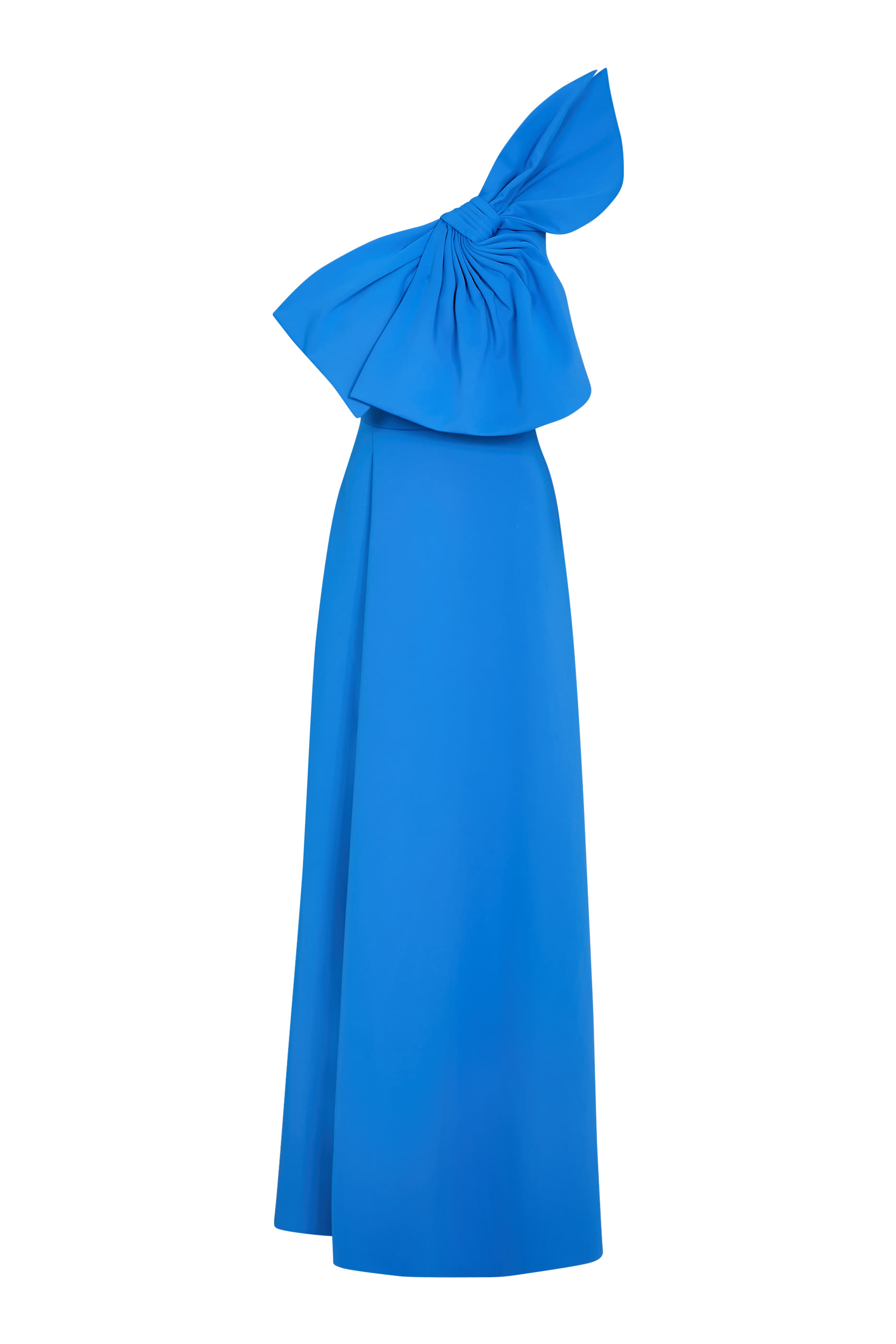  One Shoulder Gown With Oversized Bow