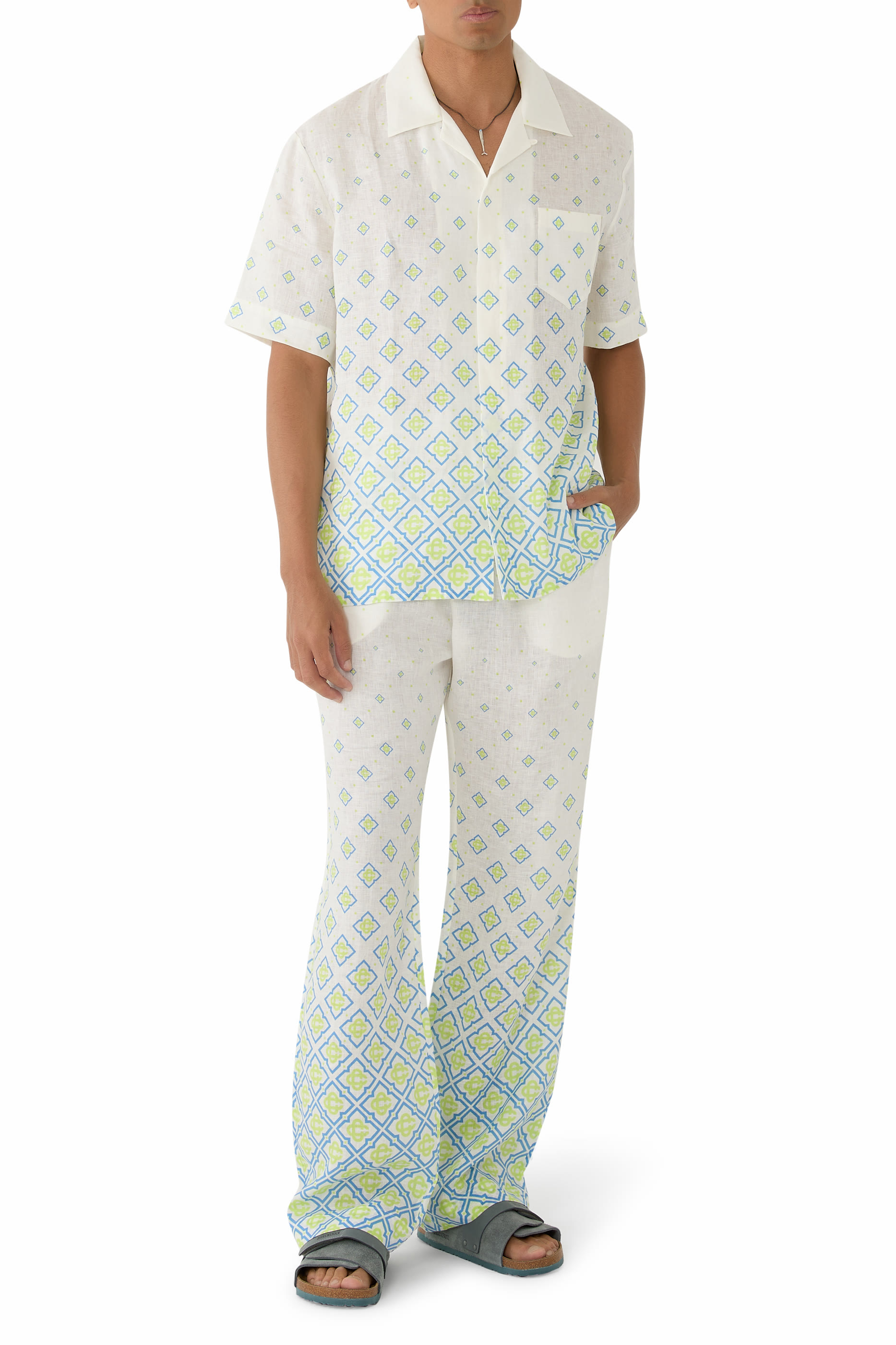 Degrade Monogram Silk Trousers