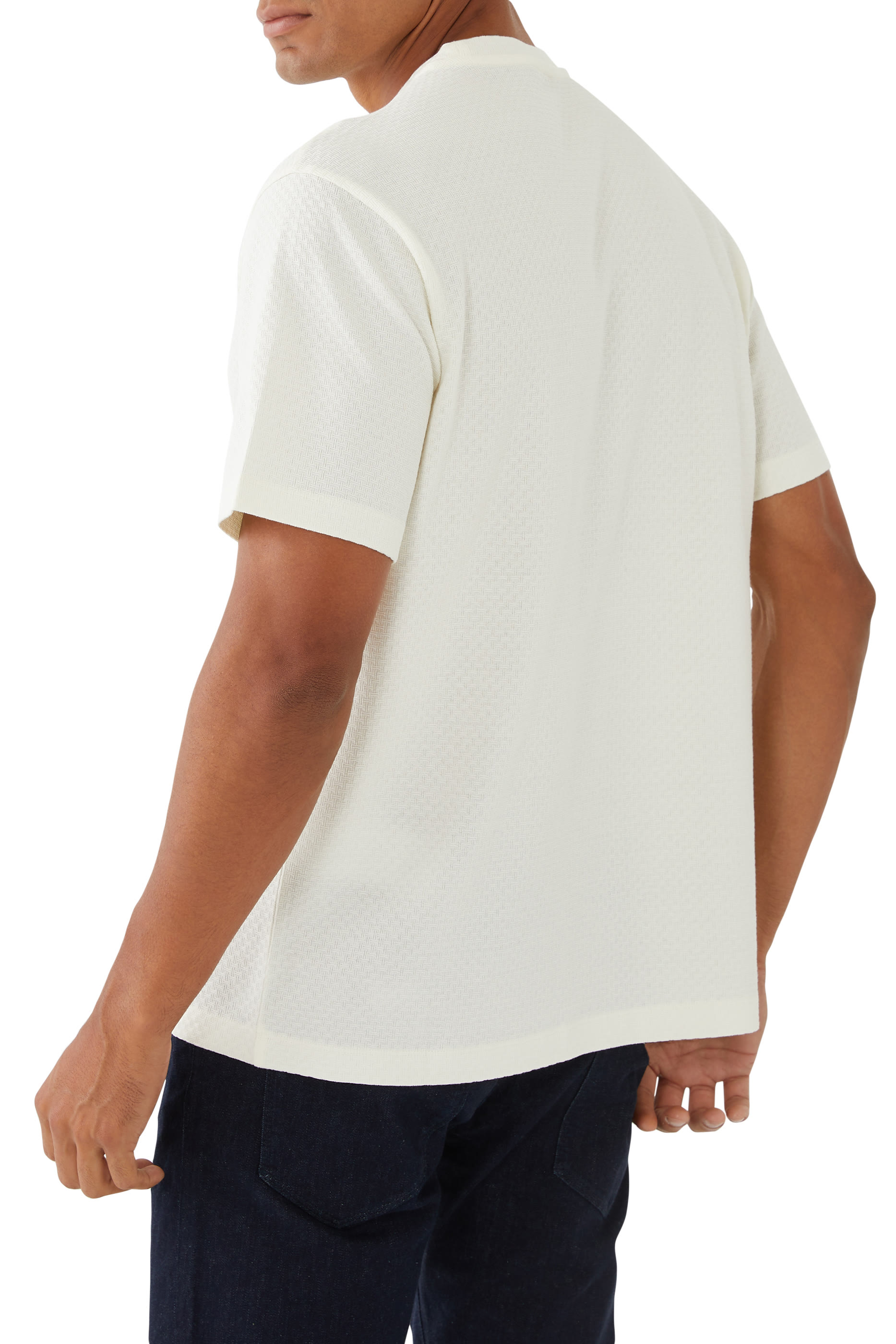 Monochrome Jacquard Logo Cotton T-Shirt