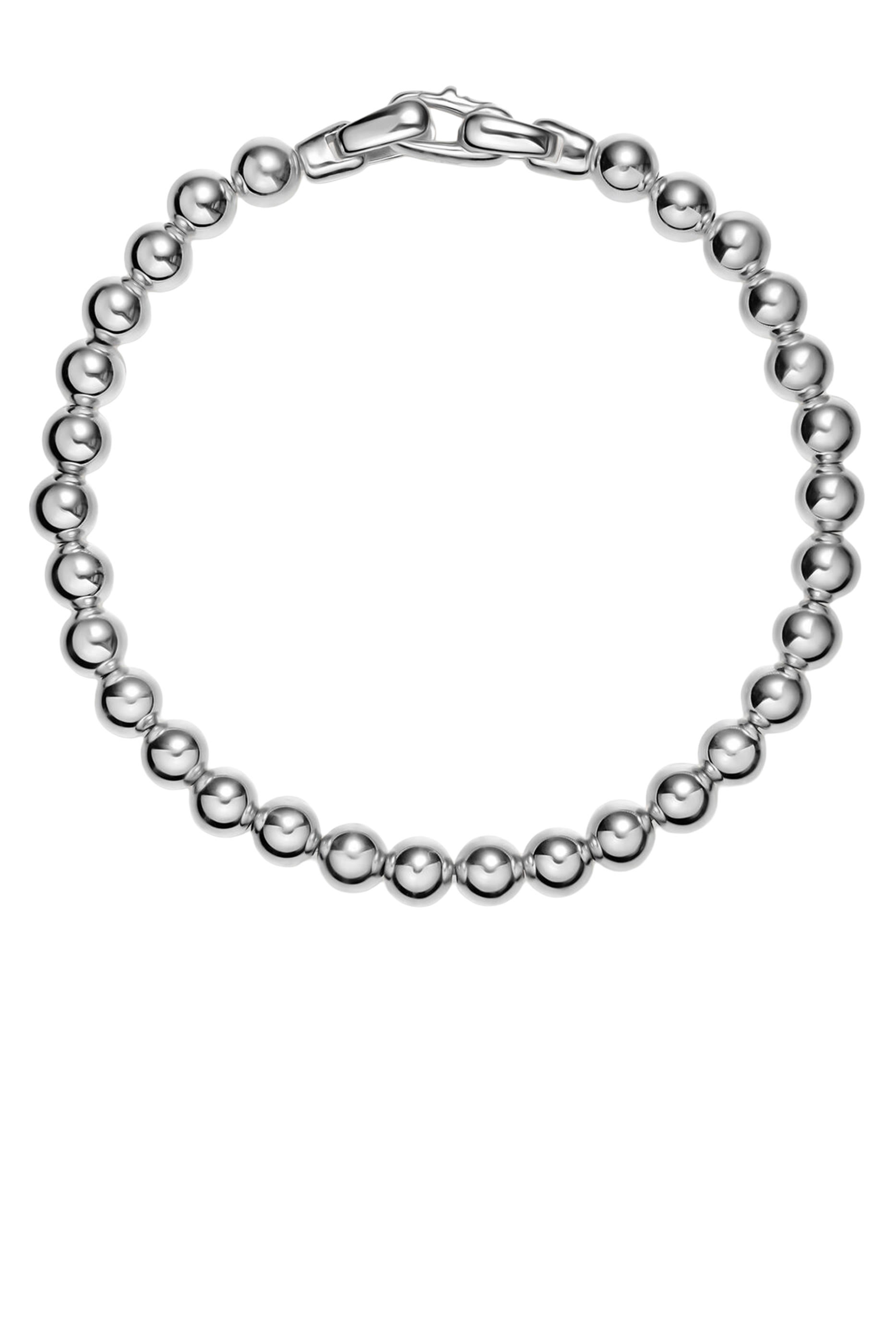 Spiritual Beads Metal Bead Bracelet, Sterling Silver