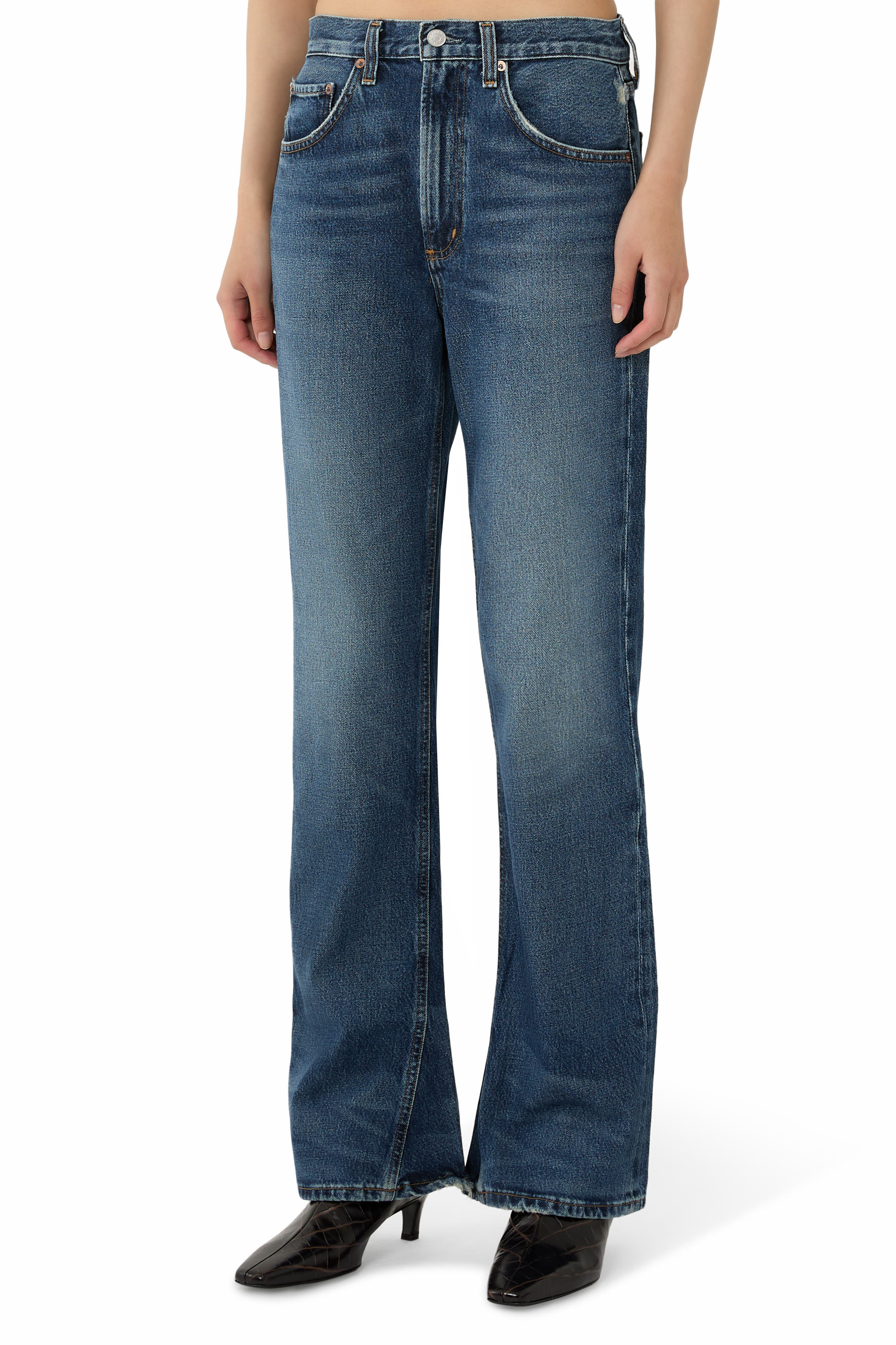 Mid Rise Kick Boot Pants