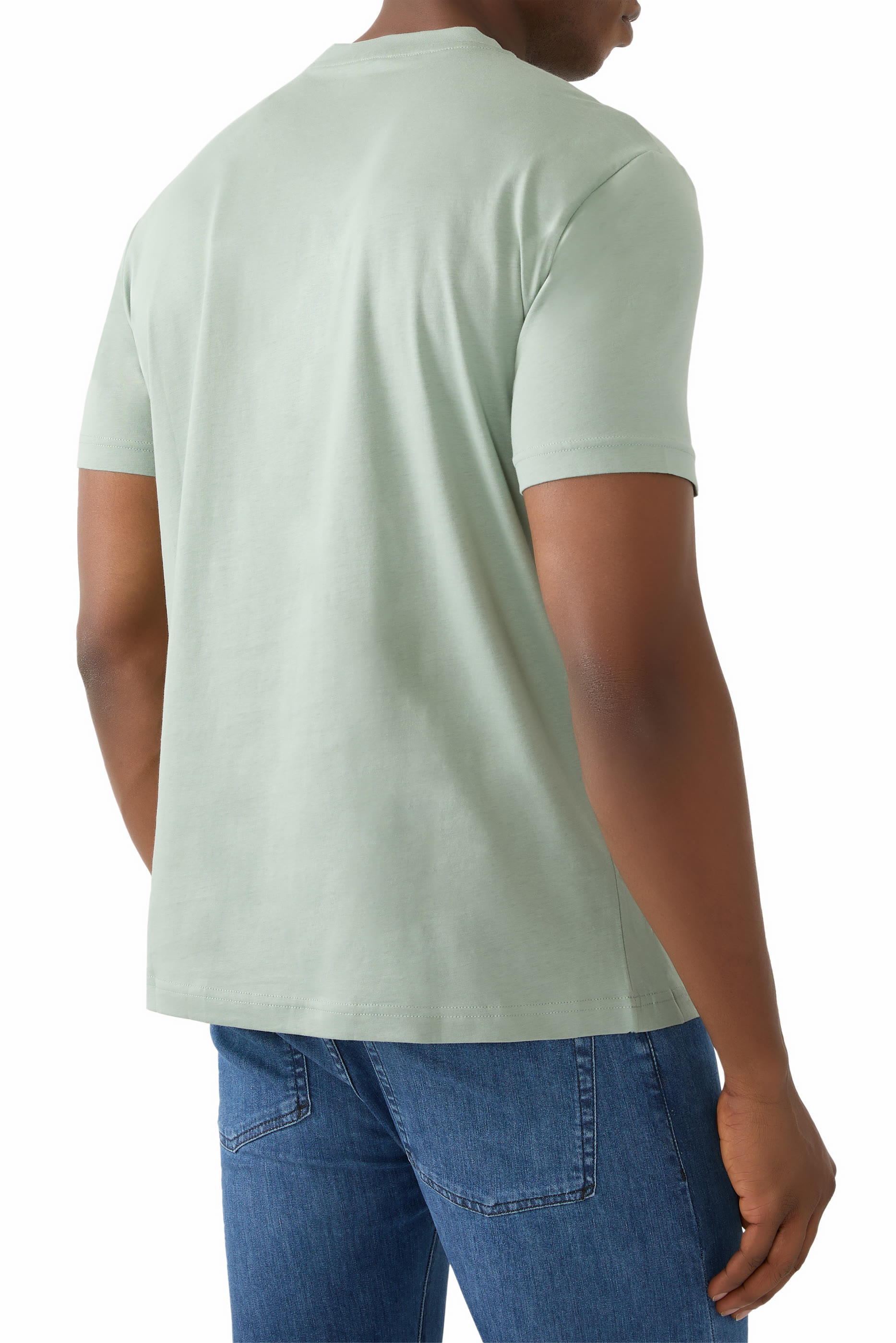 EA7 Logo Cotton T-Shirt