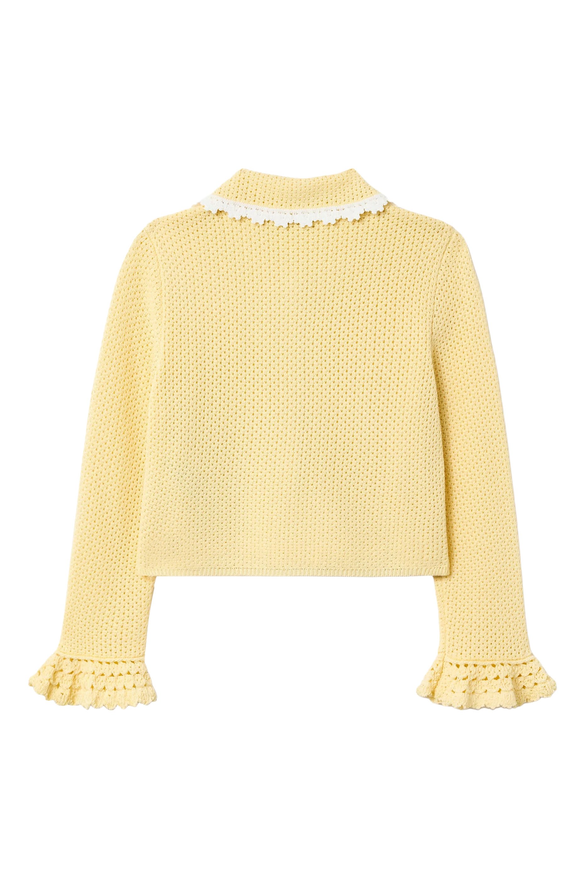 Kids Pointelle Frill Cardigan 