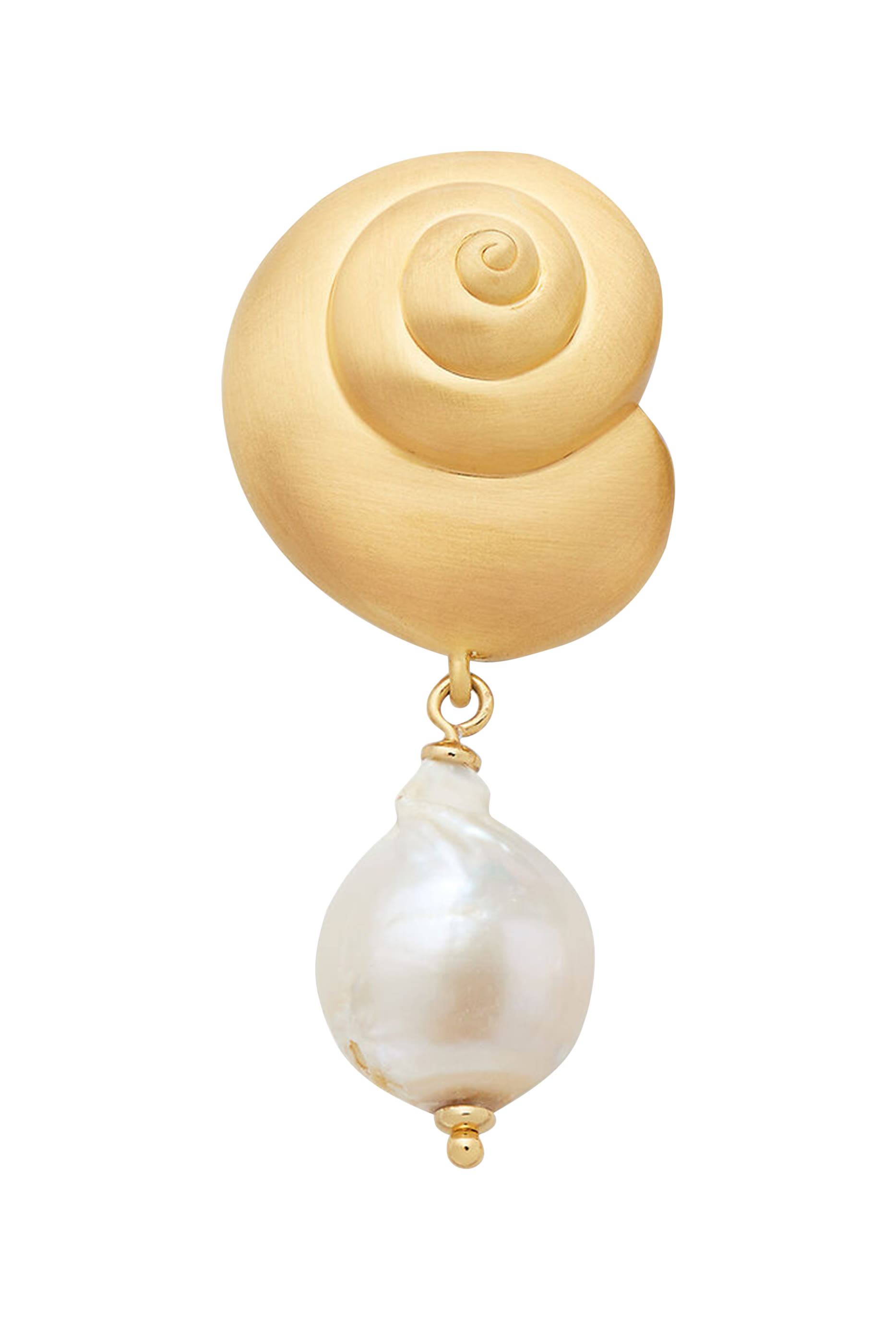 Beachside Drop Earrings, Plated Metal & Cubic Zirconia, Freshwater Pearl, Titanium Posts