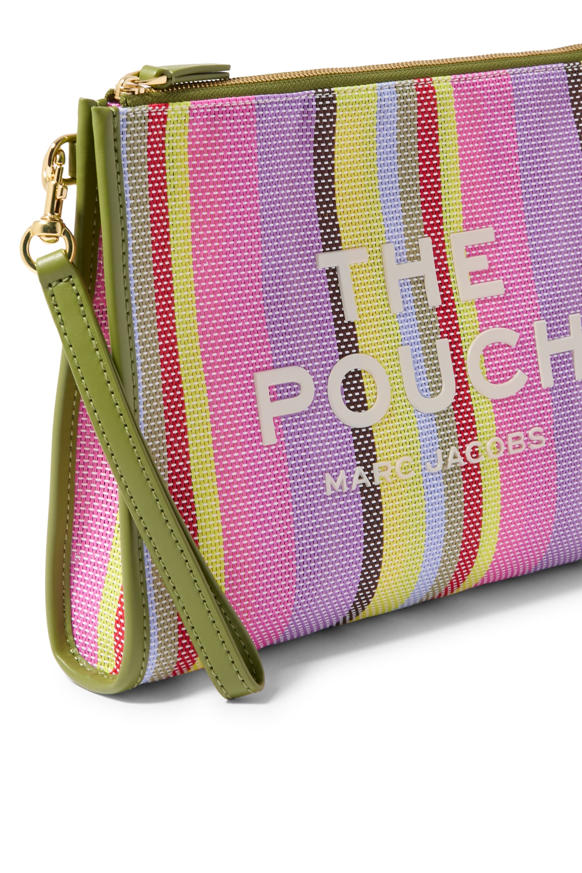 Stripe Mesh Large Pouch