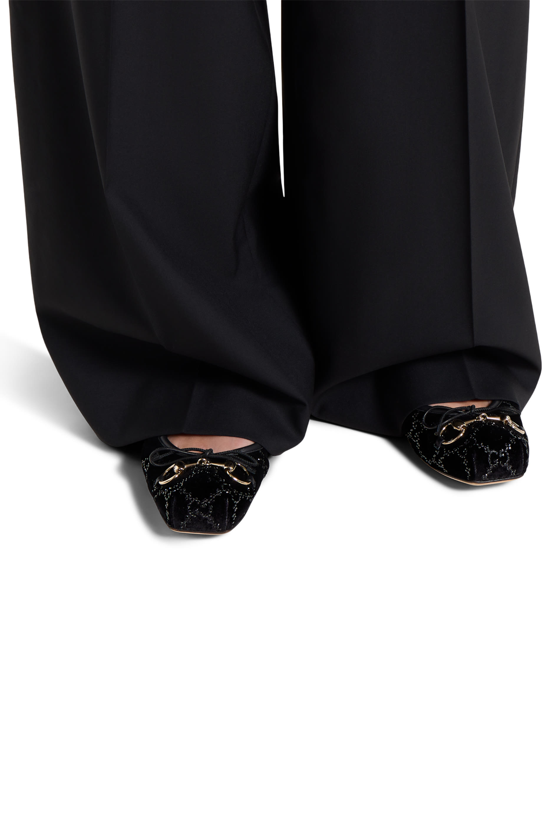 GG Crystal Horsebit Ballet Flats