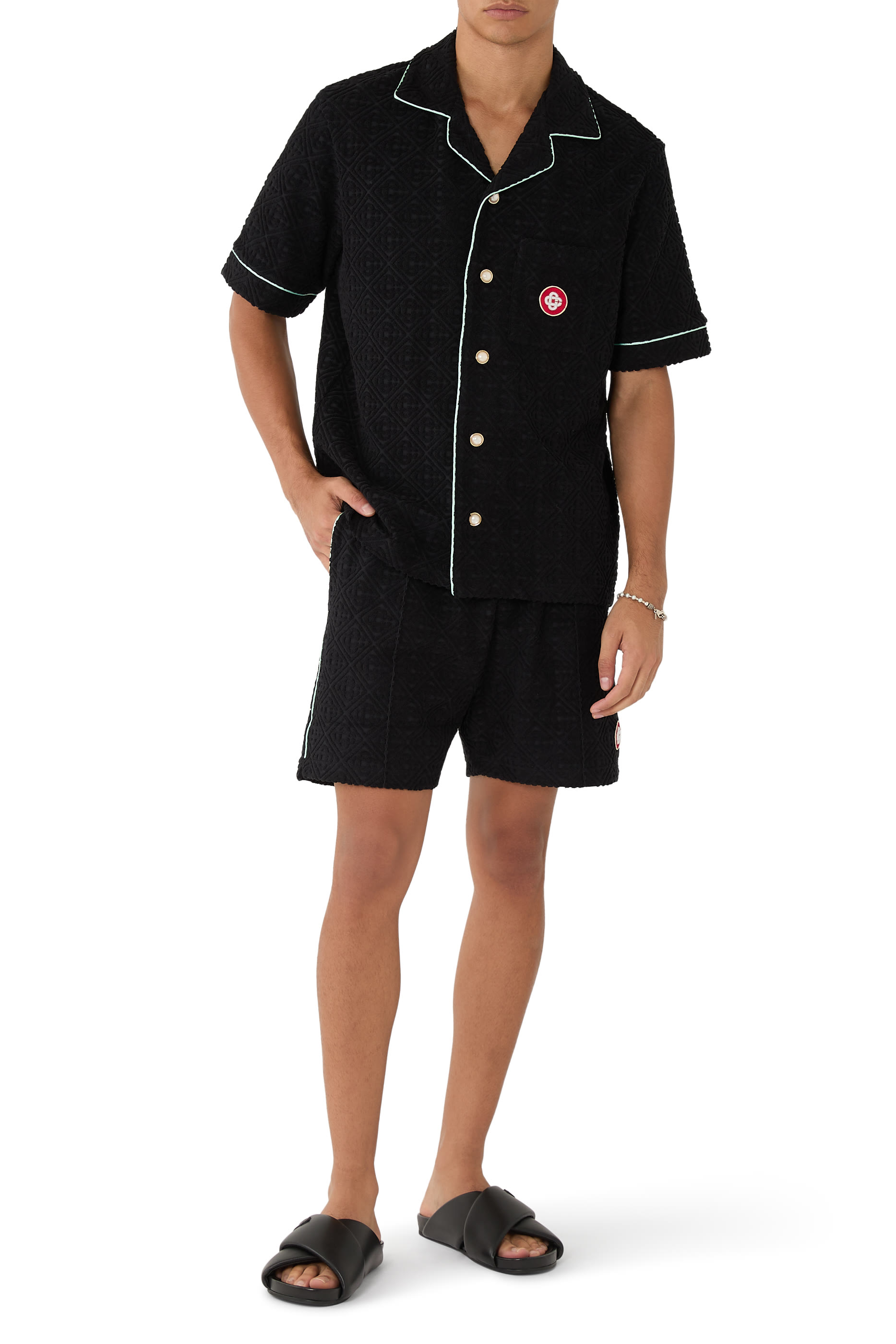 Cotton Monogram Jacquard Shorts 