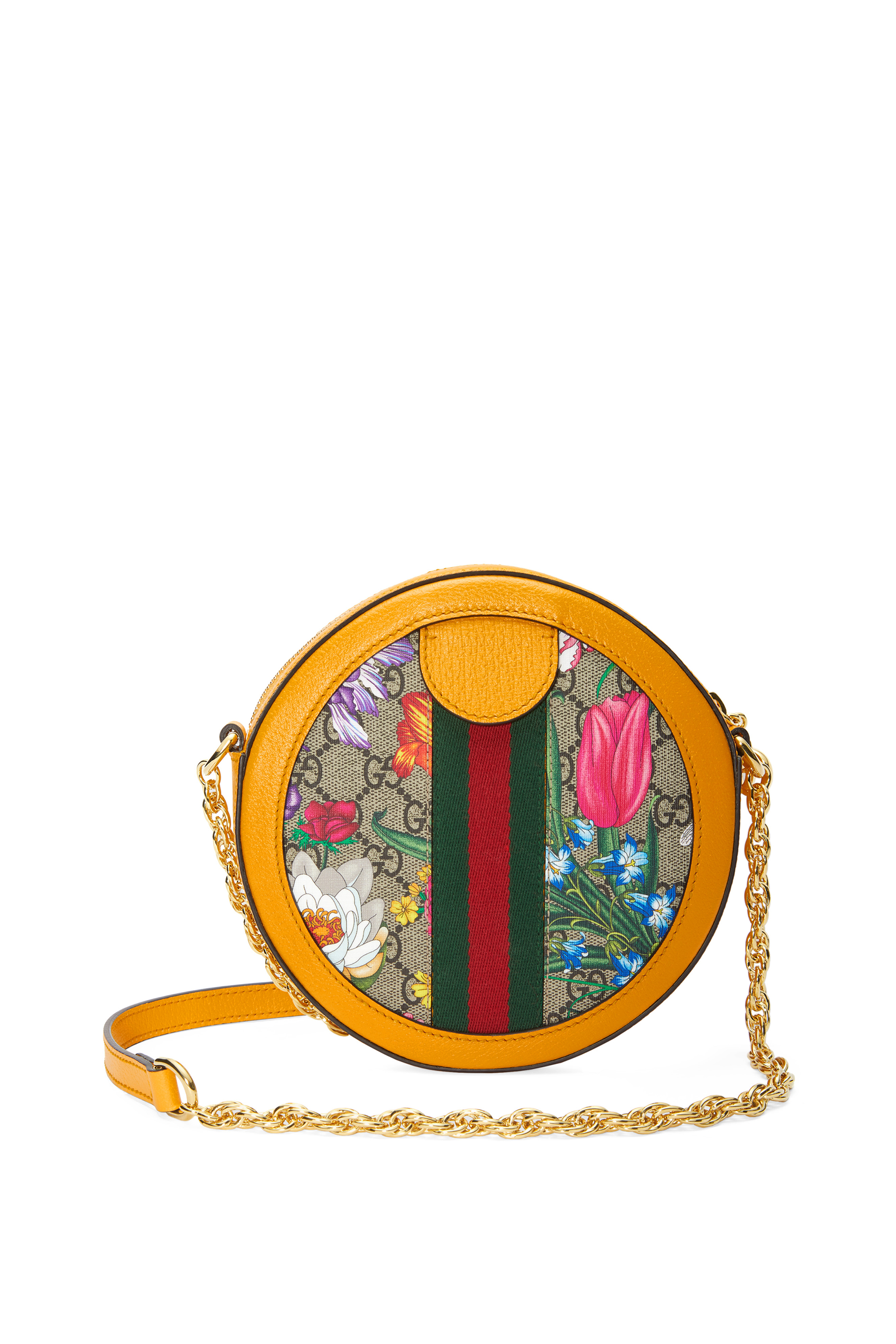 Ophidia Mini GG Flora Round Shoulder Bag