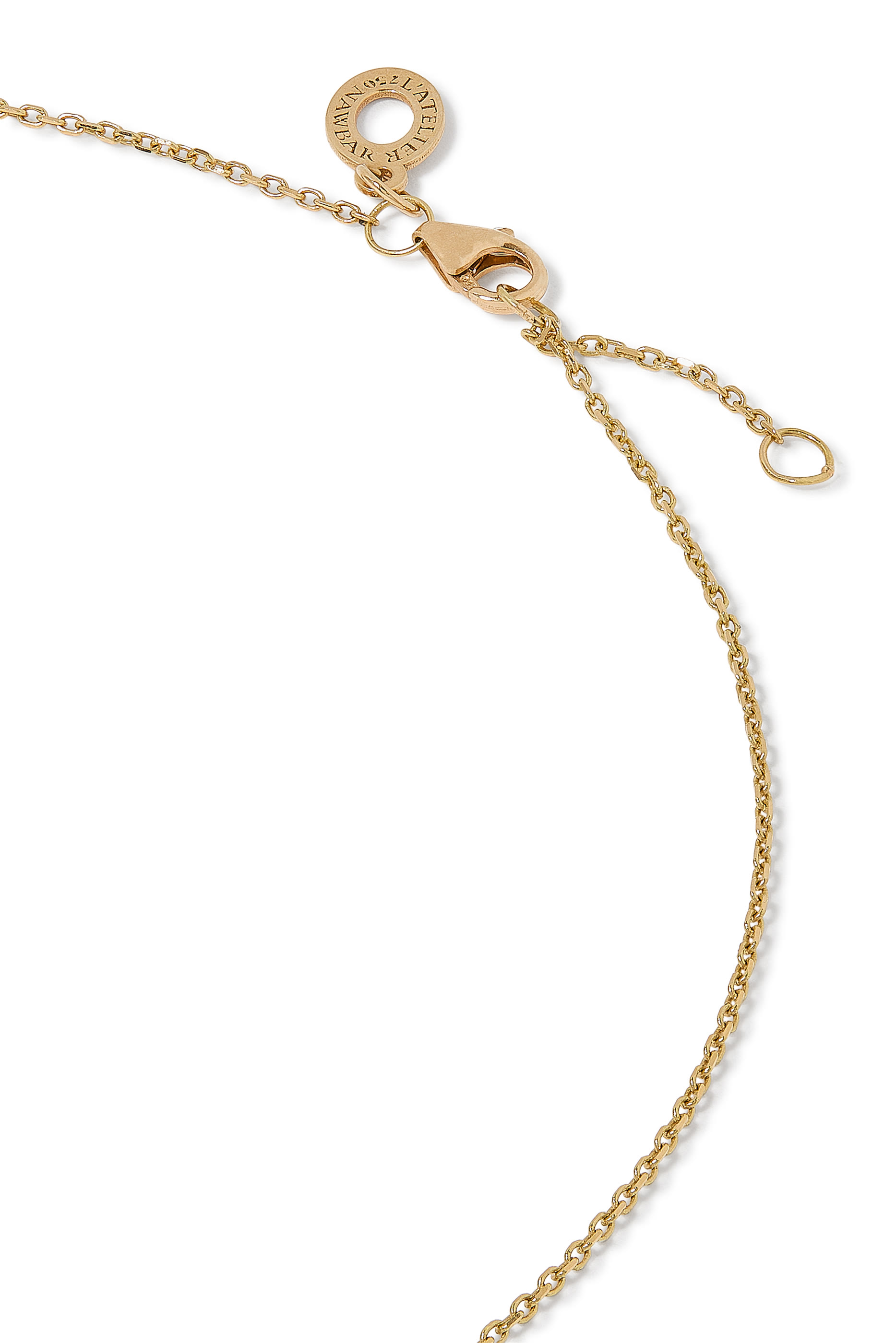 Triangle Eye Pendant, 18k Yellow Gold & Diamonds