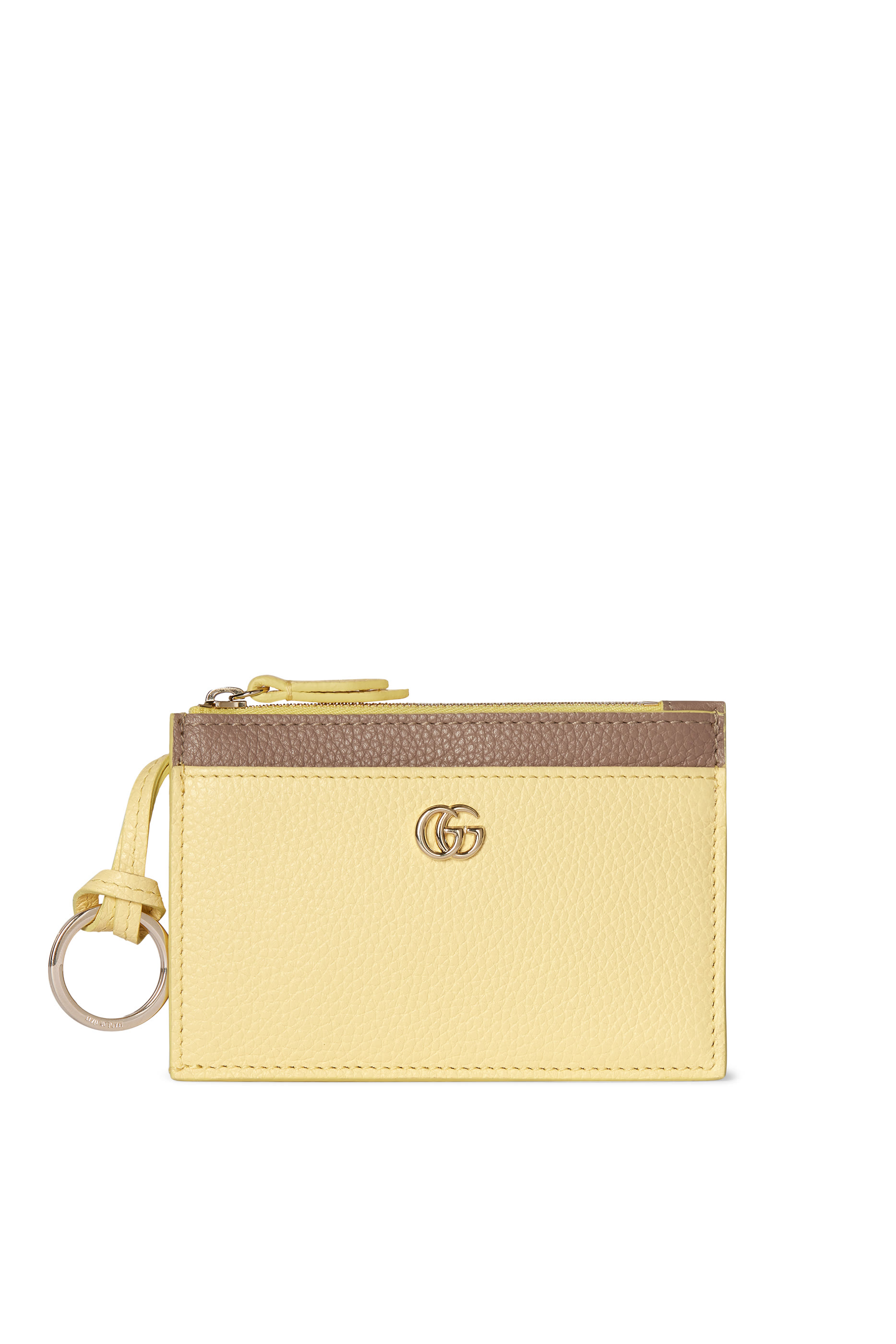 Bi-Color GG Marmont Zip Key Pouch