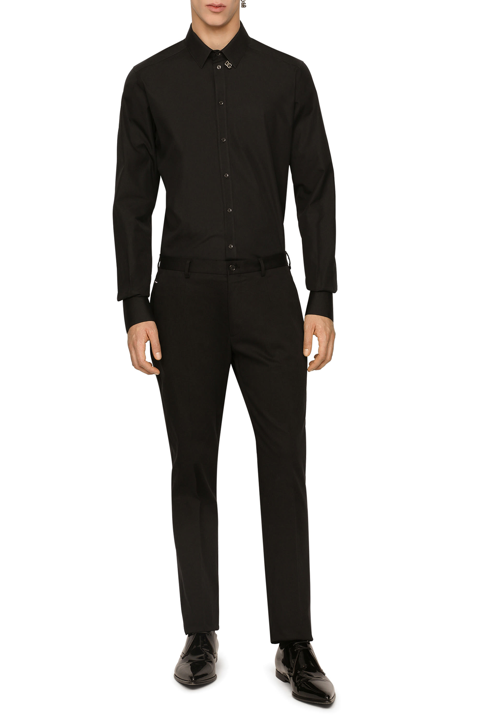 Logo Stretch Cotton Pants