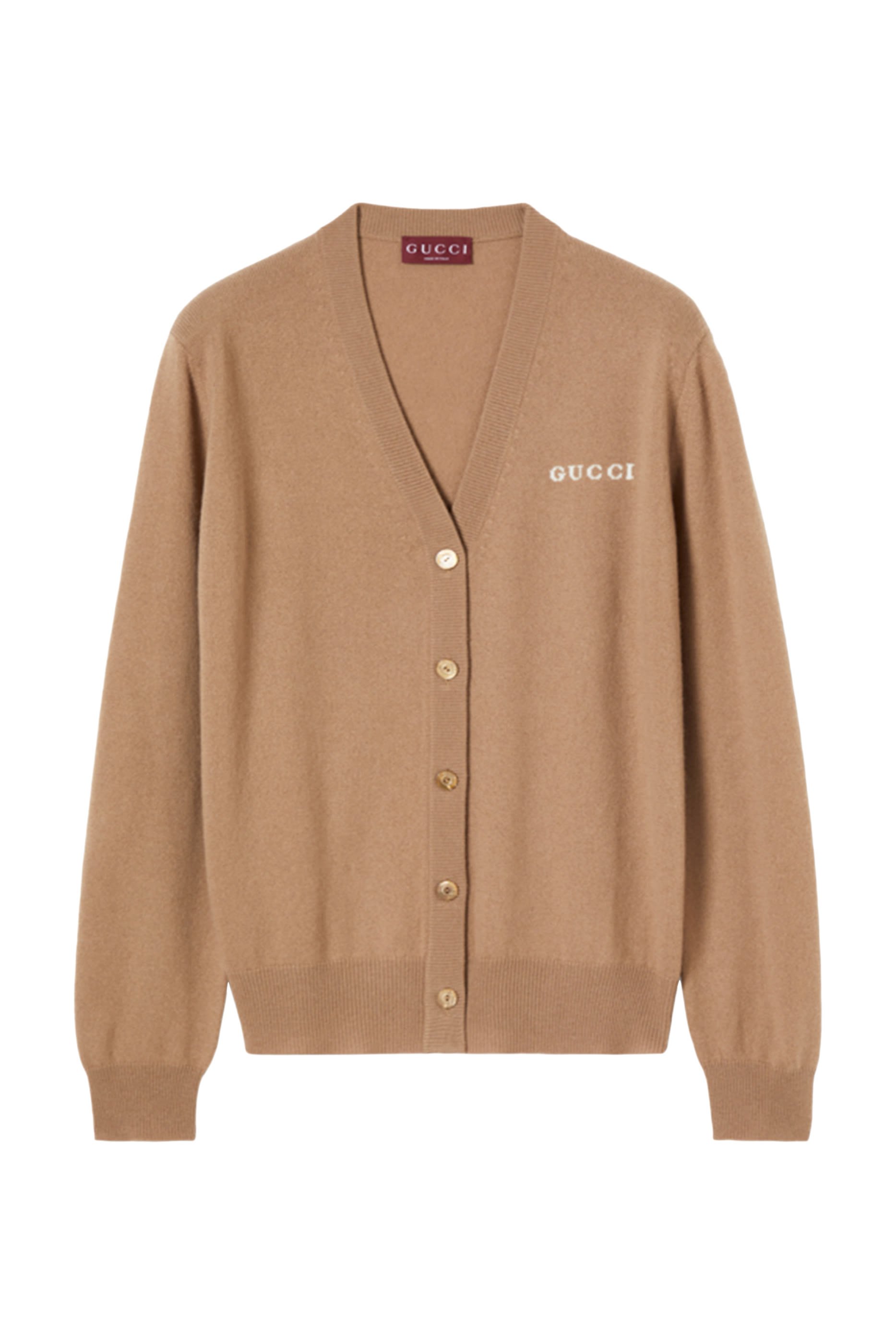  Cashmere Cardigan with Intarsia 