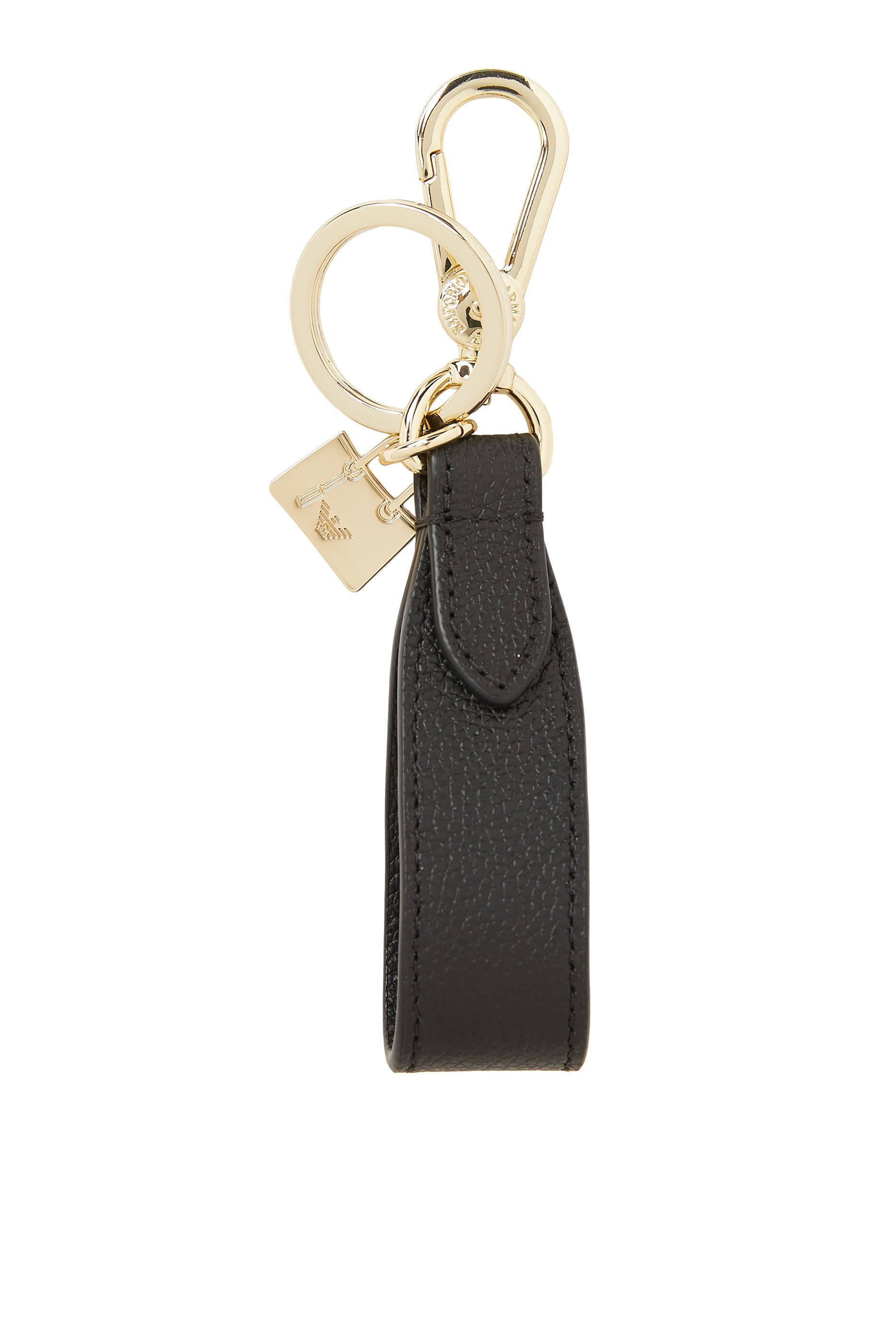 Deer-Print Leather Keyring