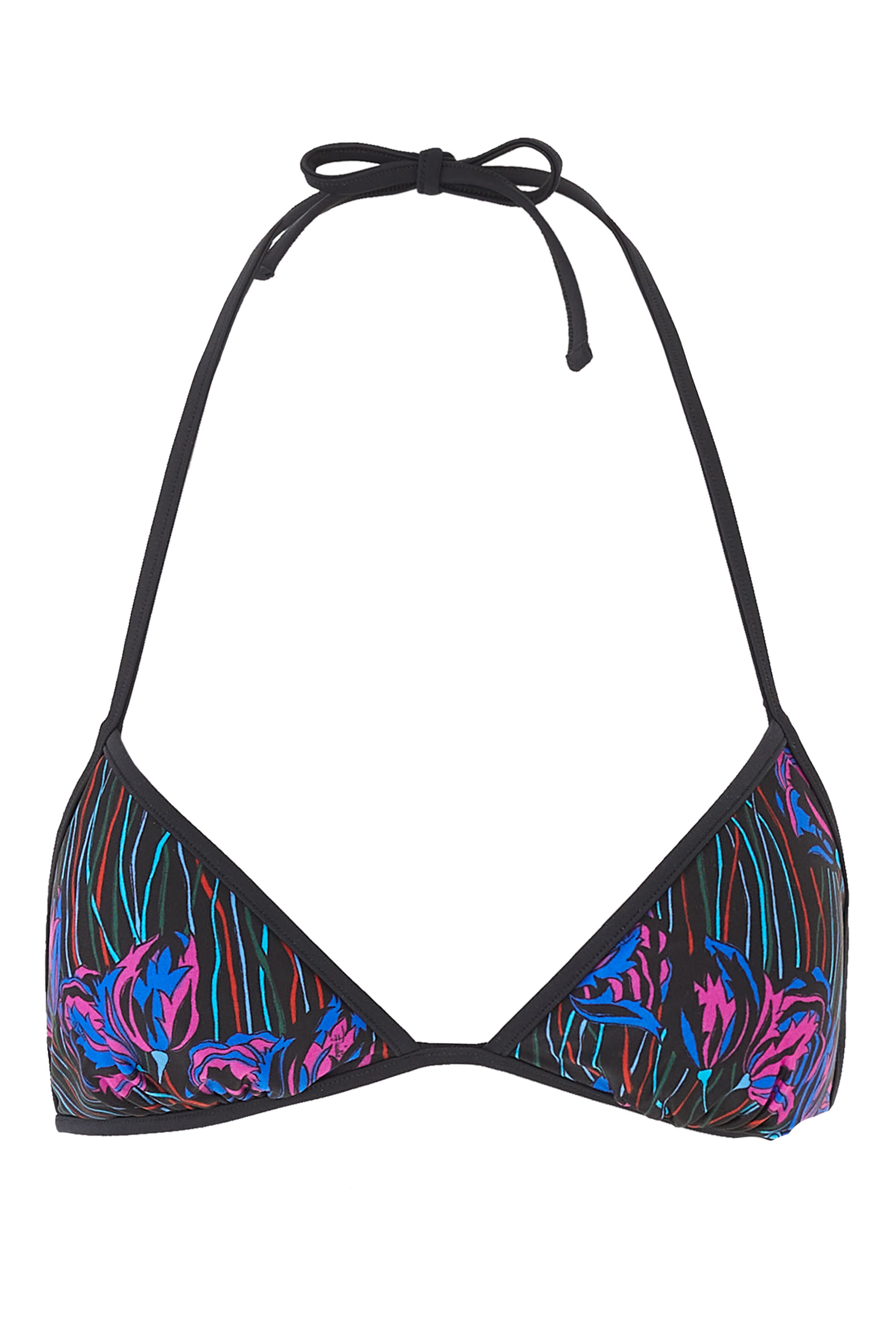 Fiori Di Loto Print Bikini Top