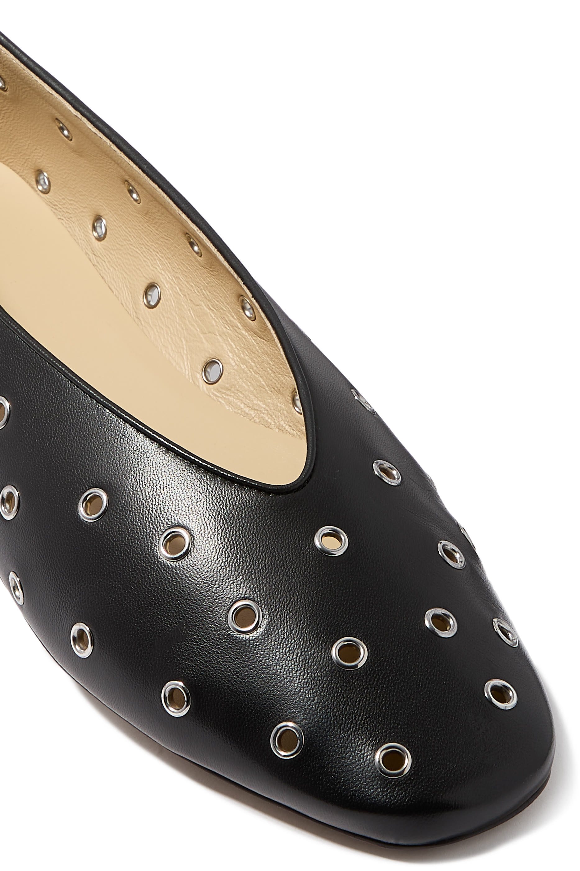 Regency Eyelet Studded Ballet Flats