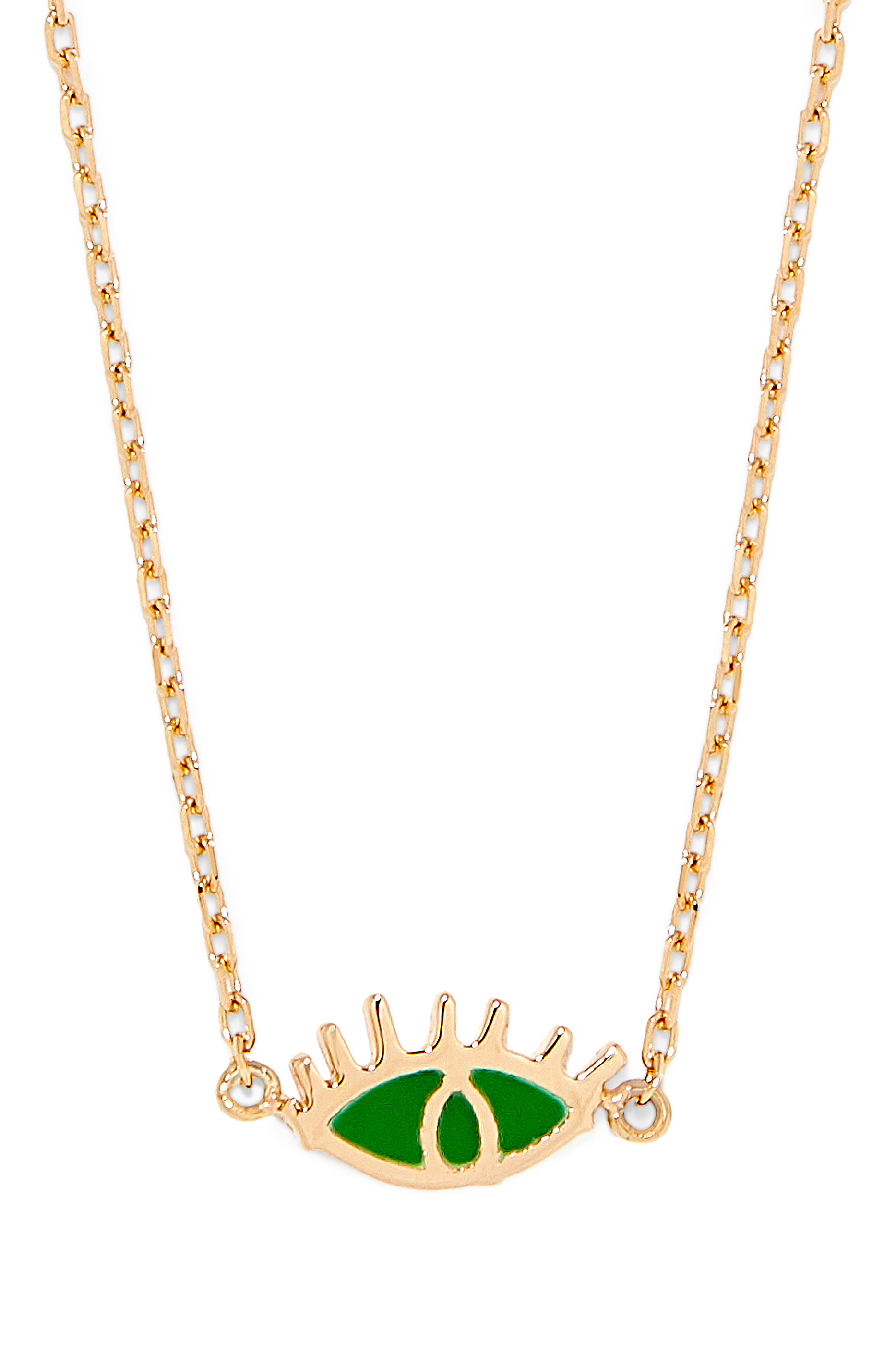 Green Enamel Eye Necklace