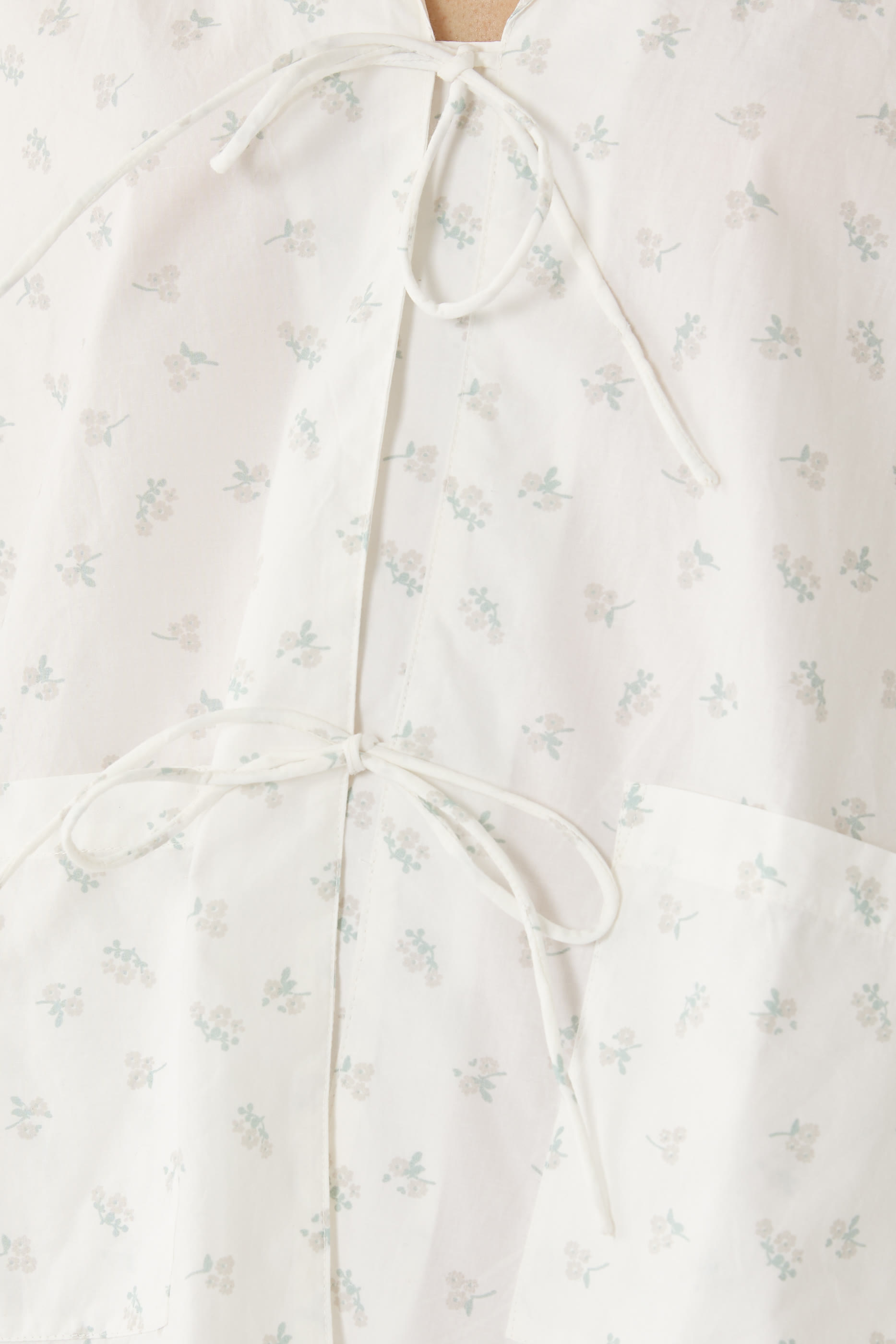 Cotton Tie Printed Drop Shoulder Pajama Set 