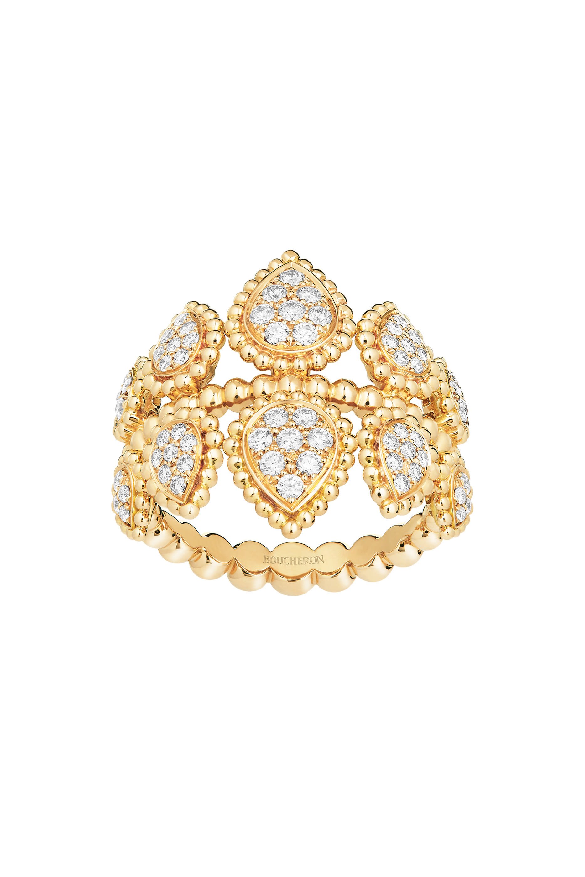 Serpent Boheme Multi-Motif Ring, 18k Yellow Gold & Diamonds