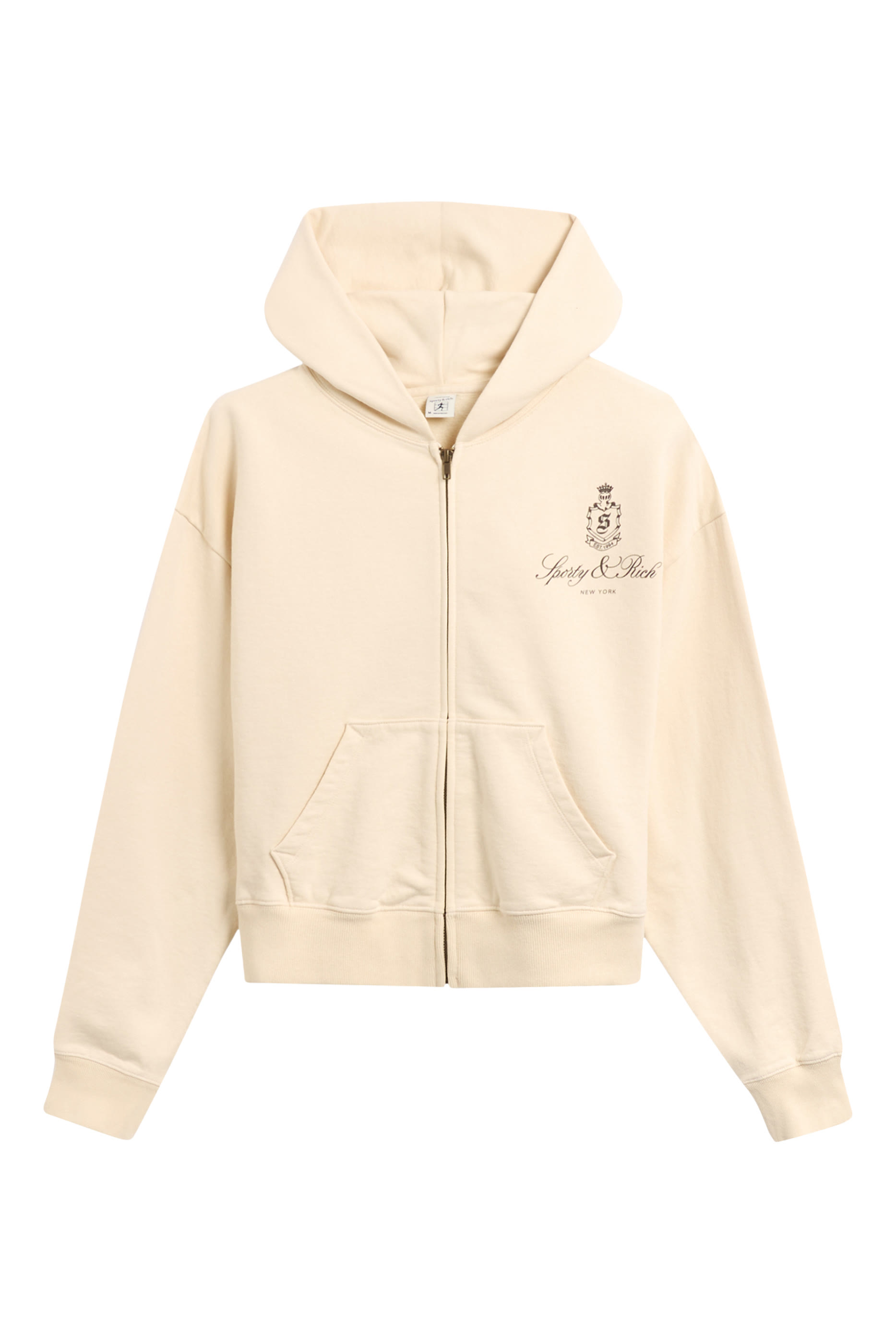 Vendome Cropped Zip Through Hoodie
