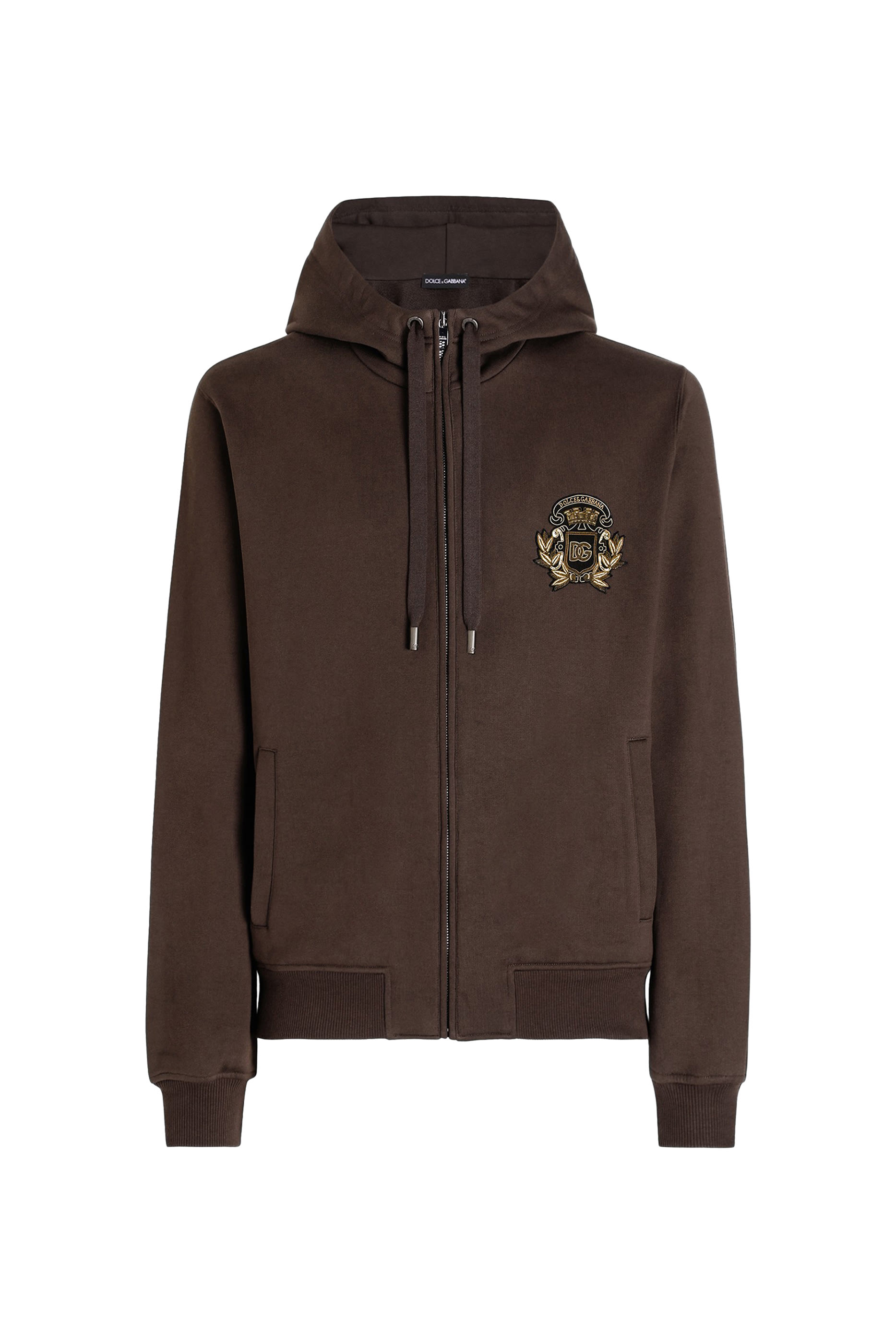 Cotton Heraldic Patch Hoodie