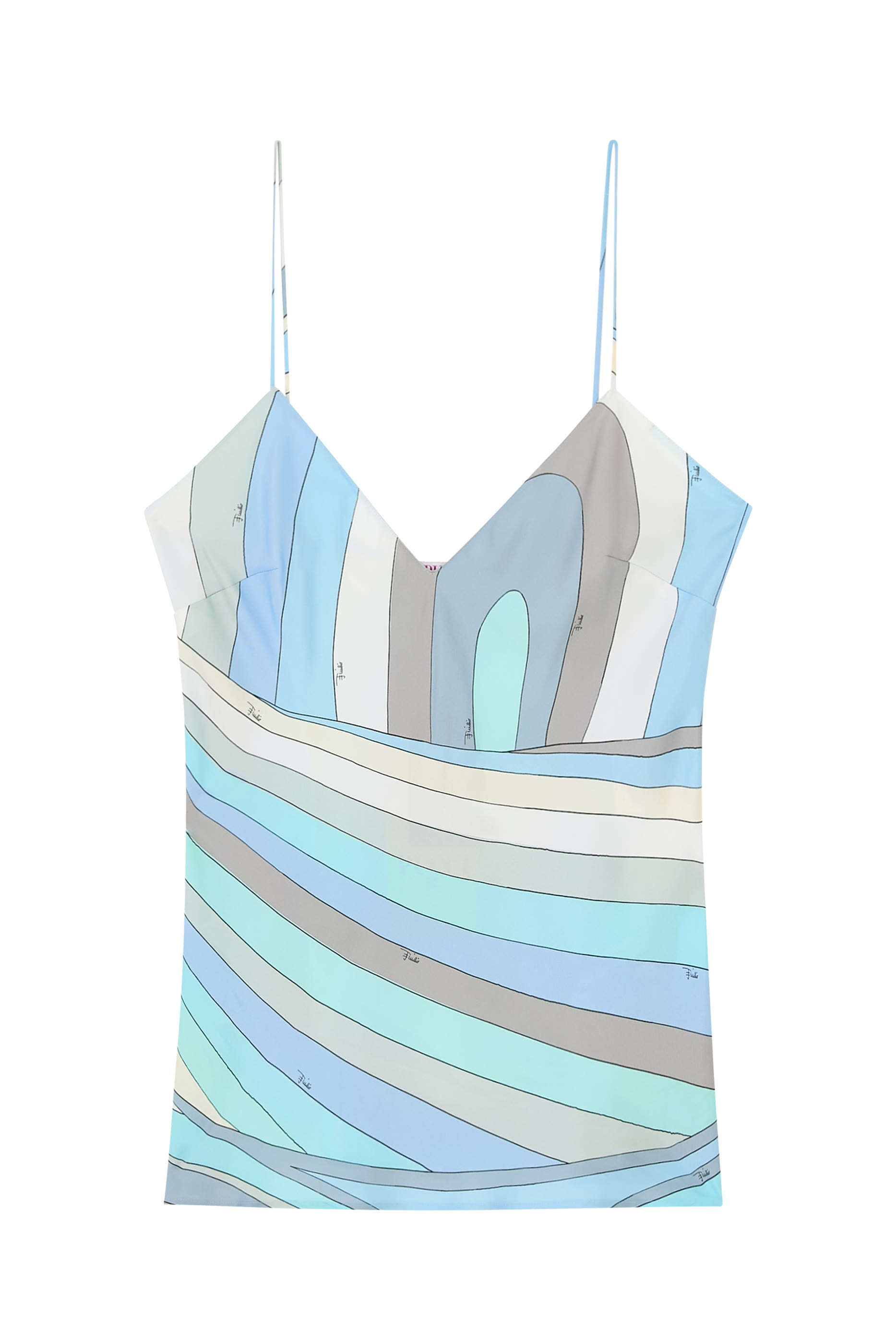 Iride-Print Silk-Twill Top