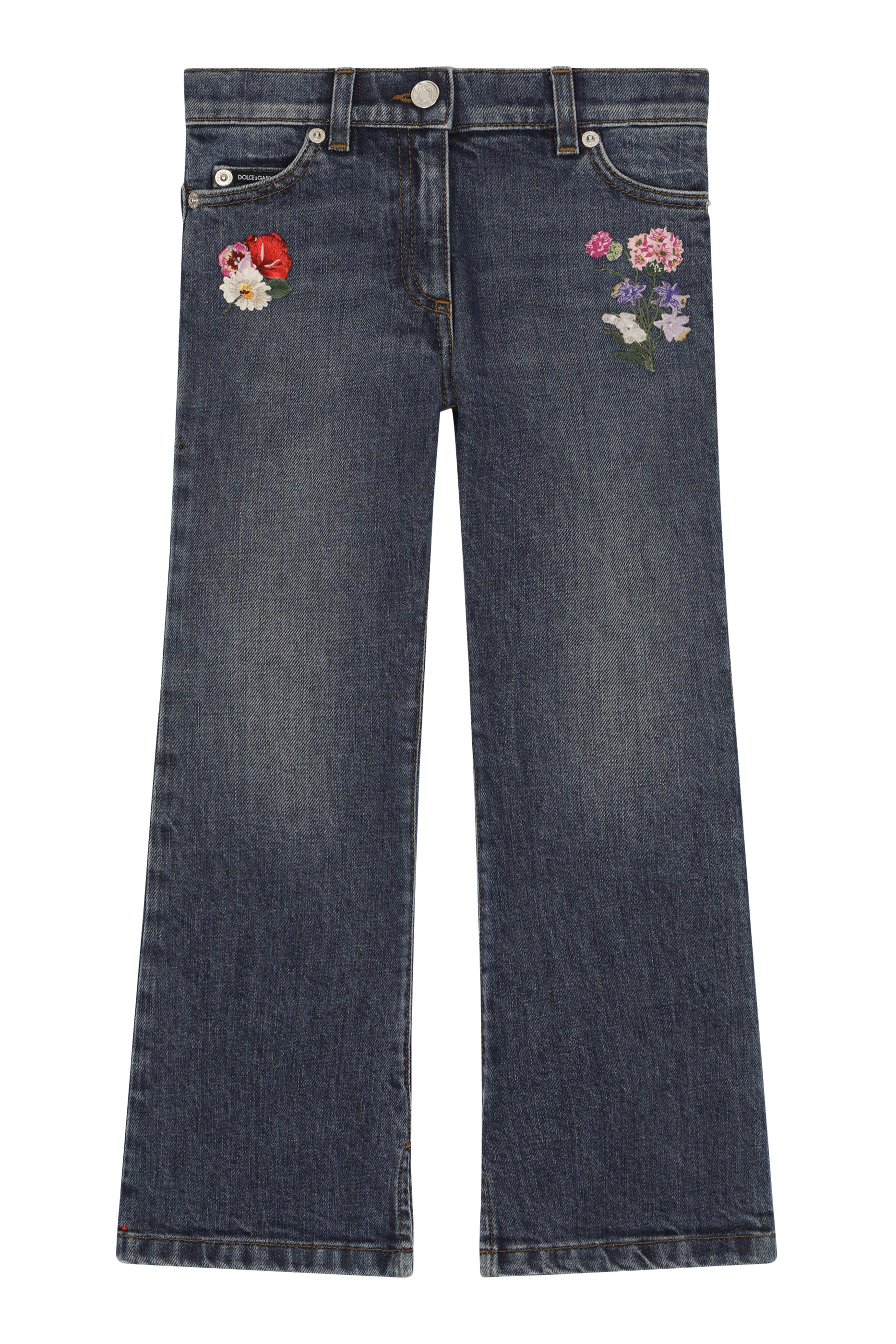 Kids 5-Pocket Denim Bell-Bottom Pants