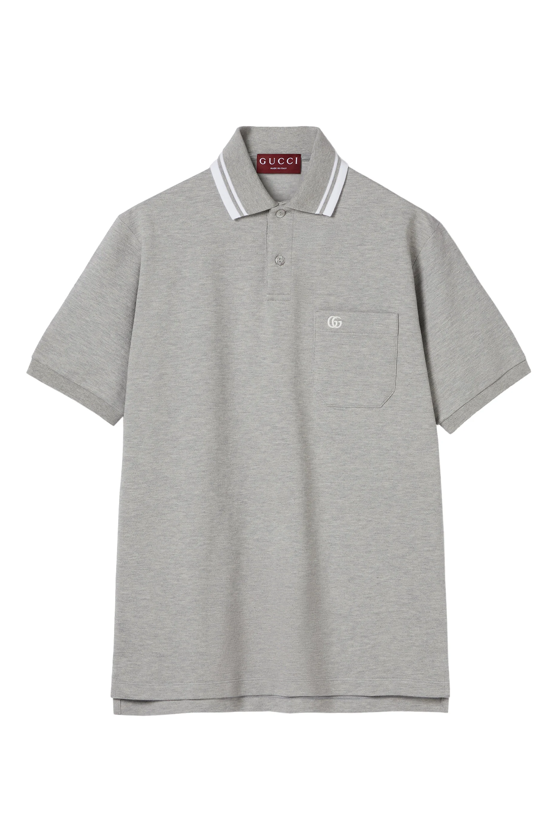 GG Embroidered Cotton Piquet Polo Shirt 