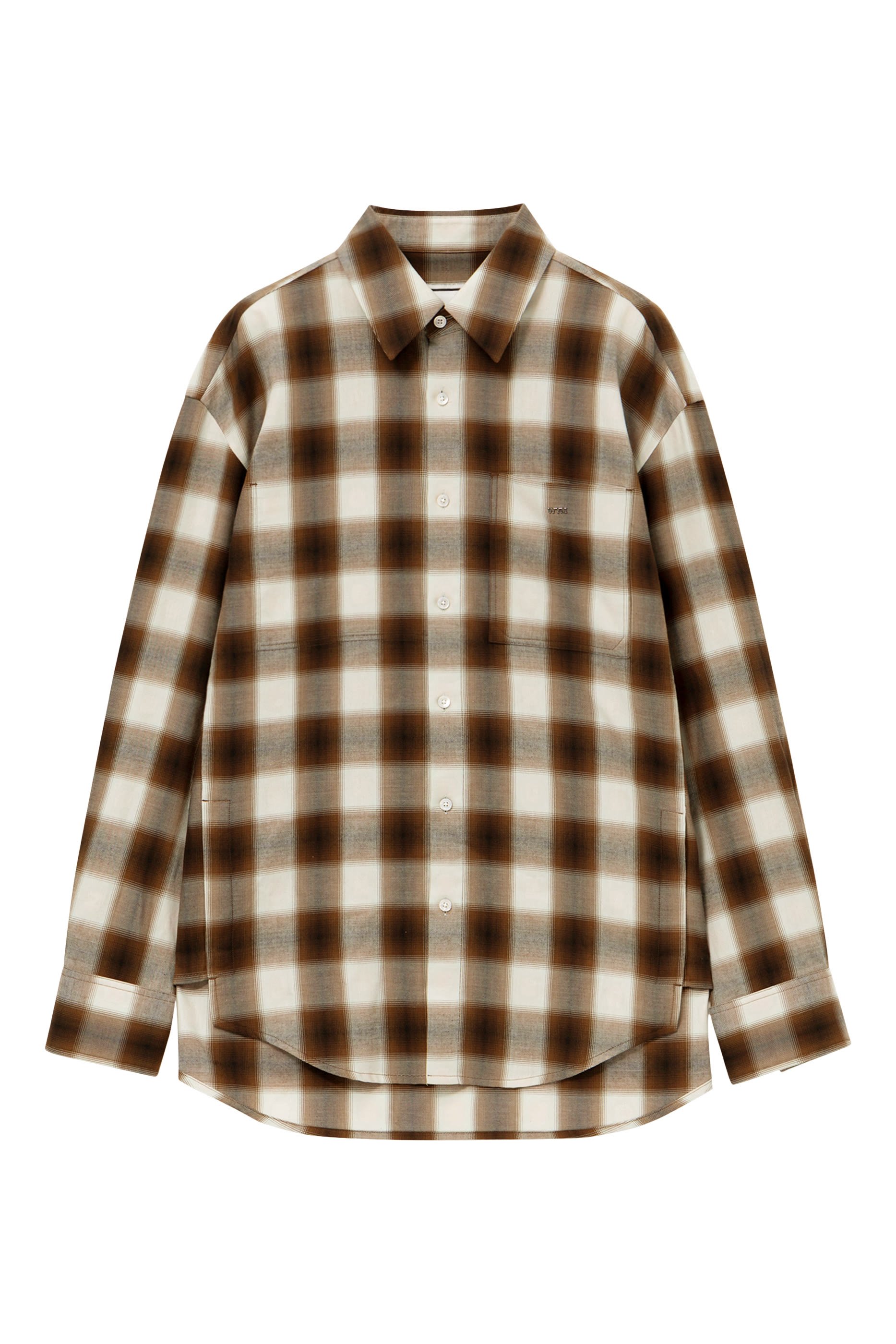 Mint Cotton Back Logo Check Shirt 