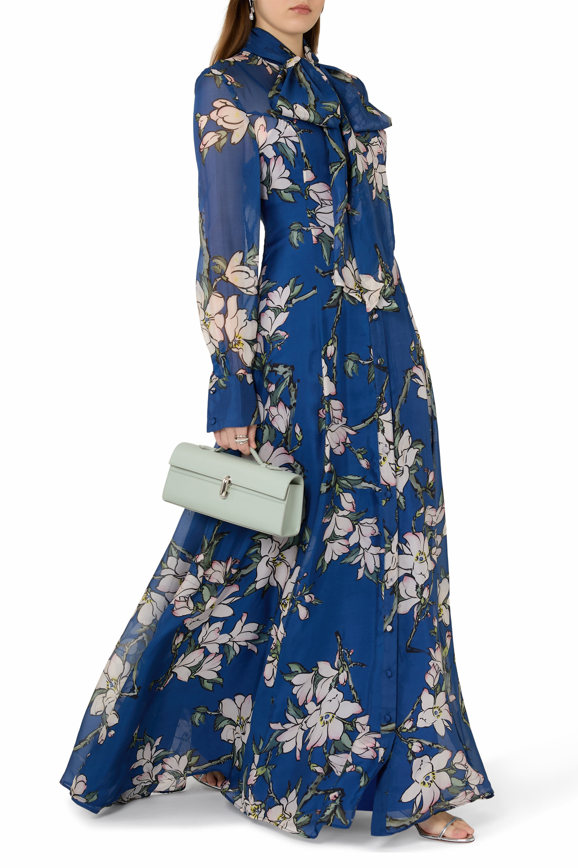 Lilith Tie Neck Maxi Dress