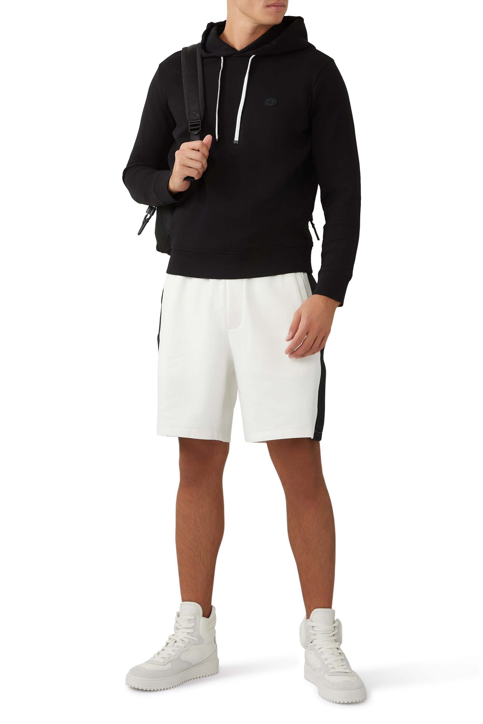 Micro Logo Patch Hooded Sweatshirt