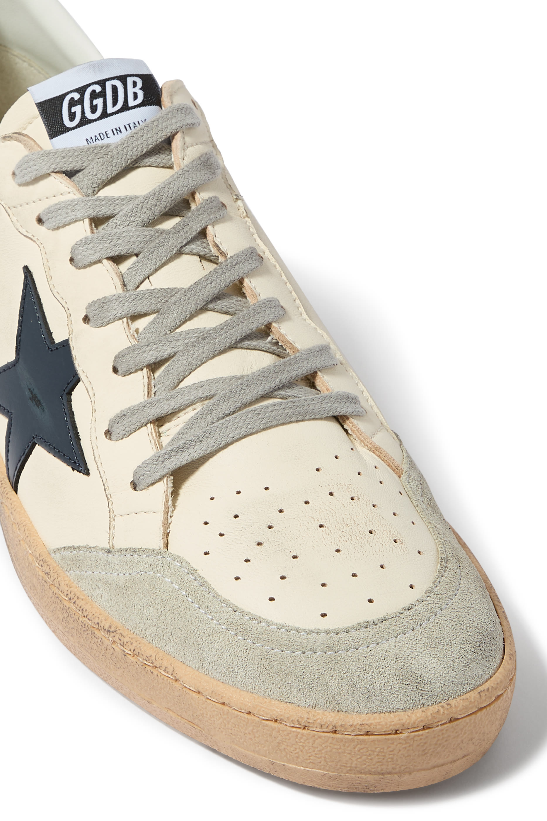 Ball Star Sneakers with Blue Star and Heel Tab