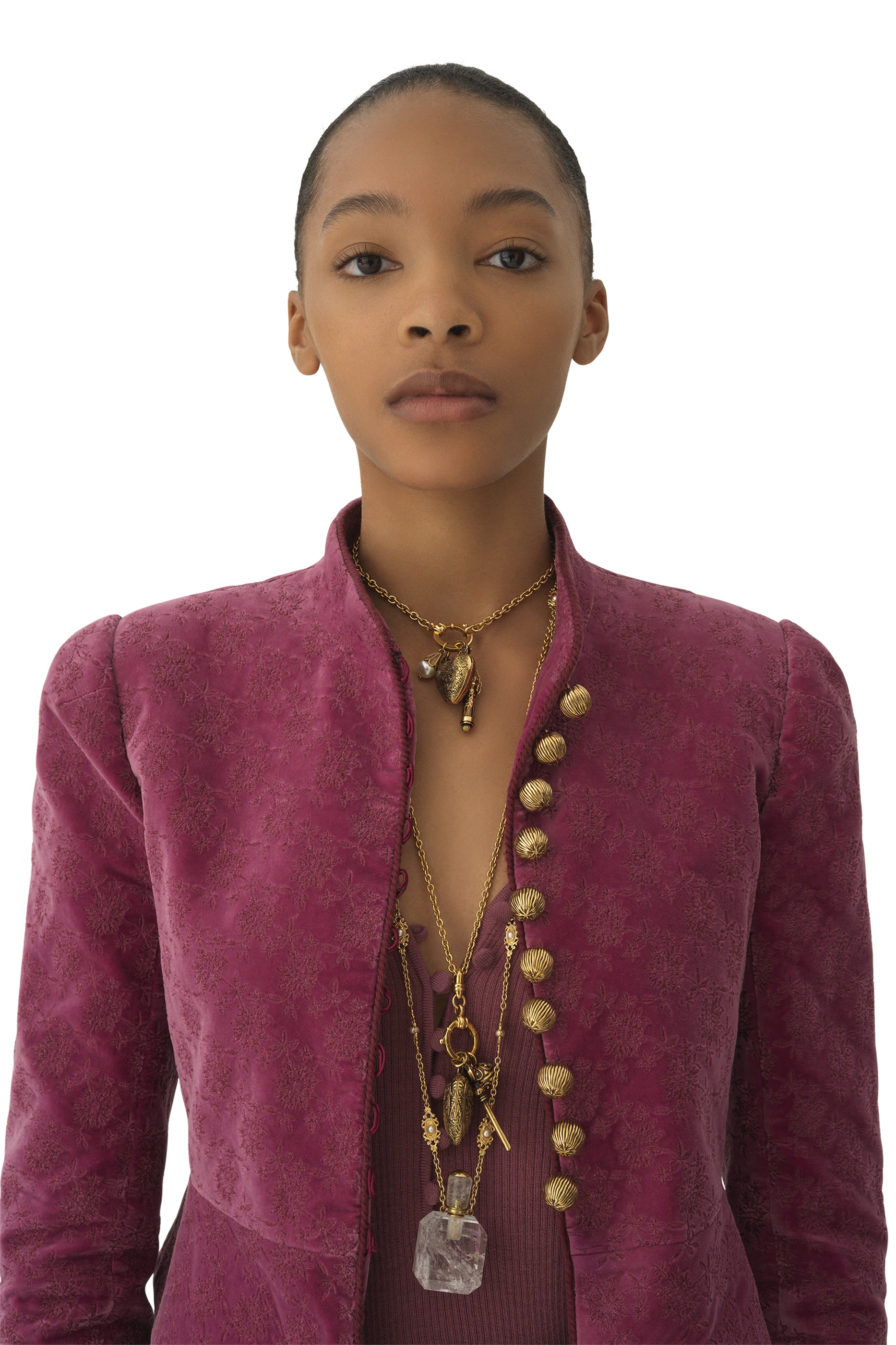 Fitted Spencer Velvet Jacket