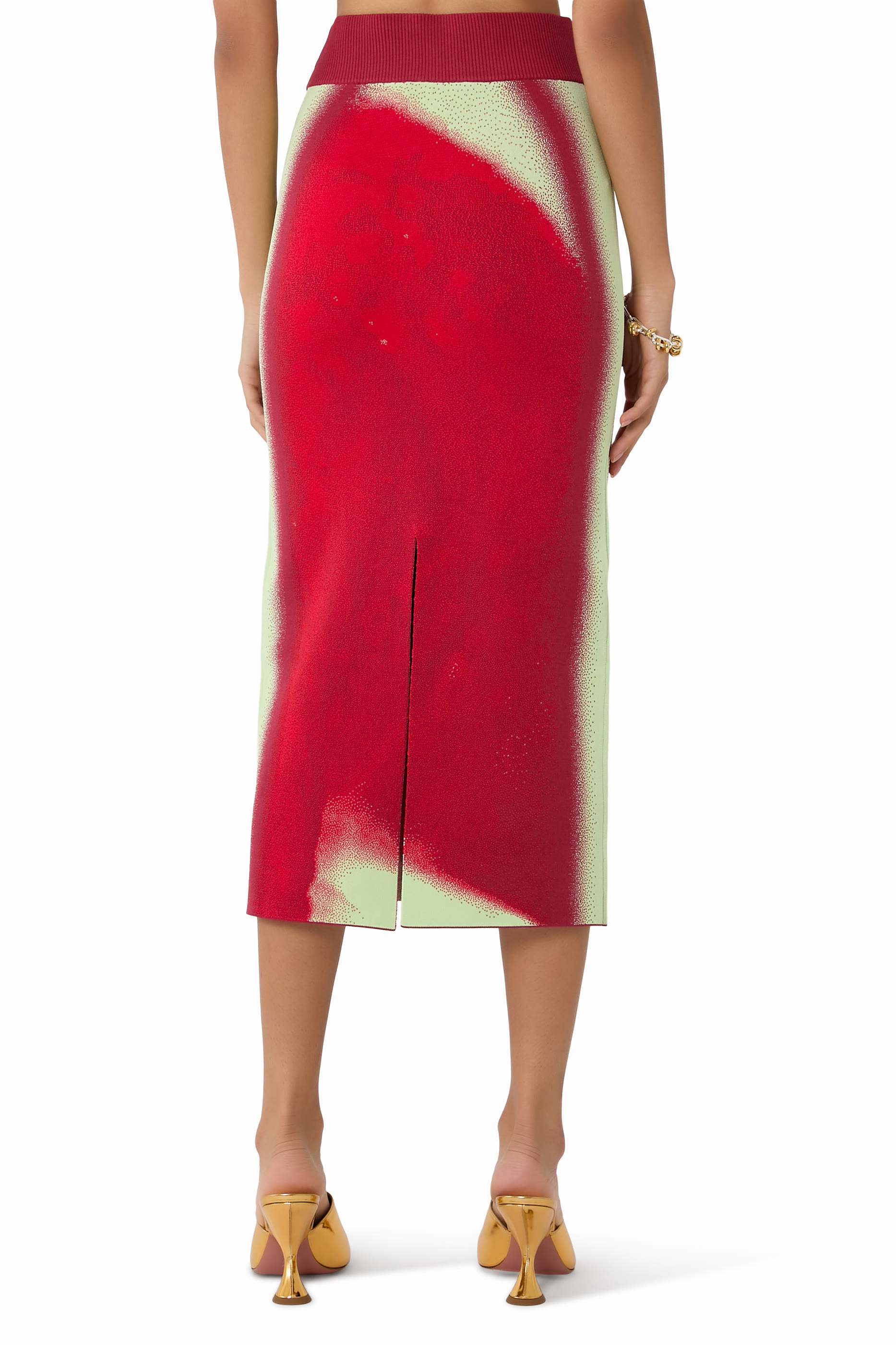  Sophie Cherry Print Midi Skirt 