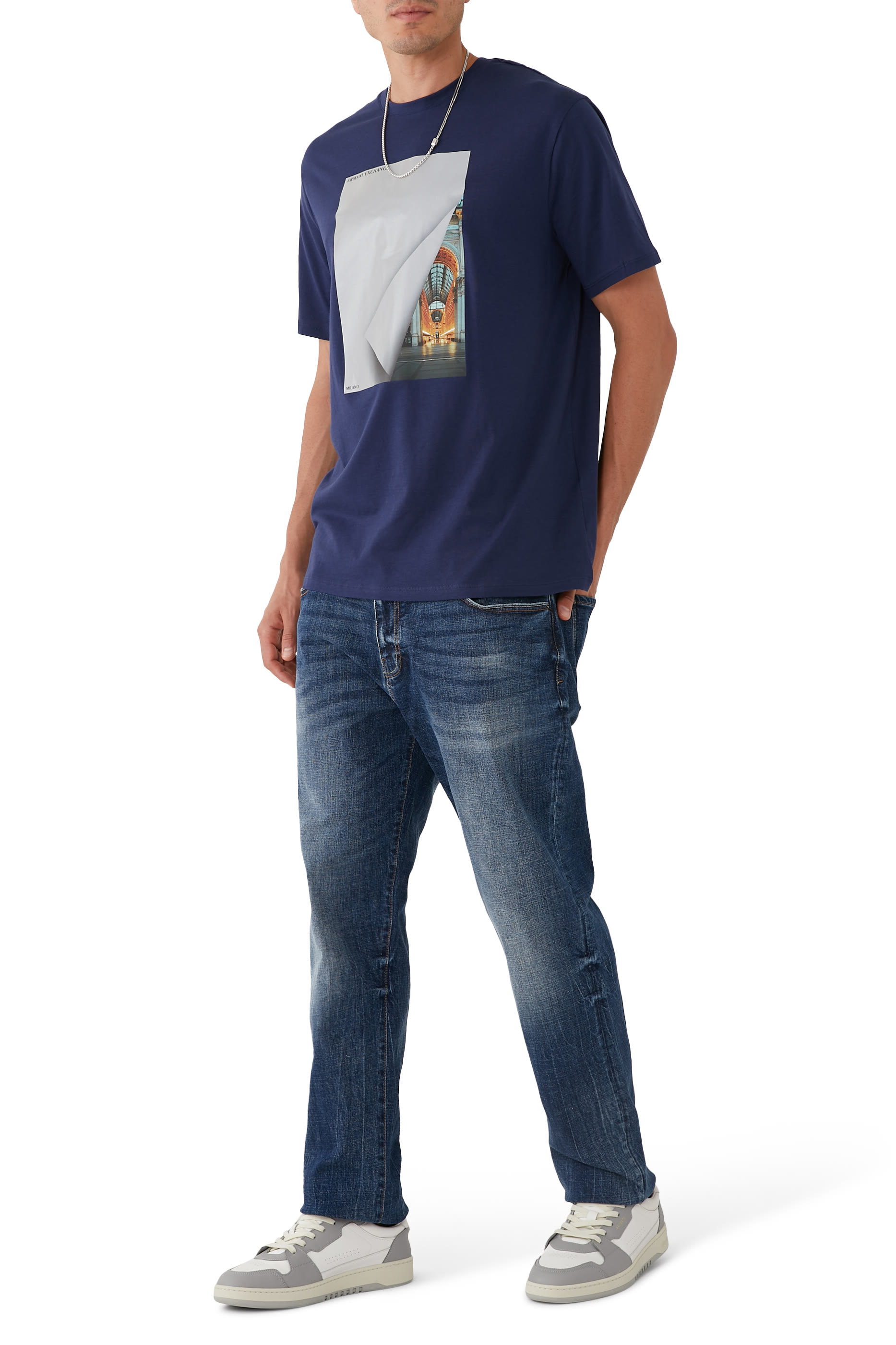 Photographic-Print Cotton Jersey T-Shirt
